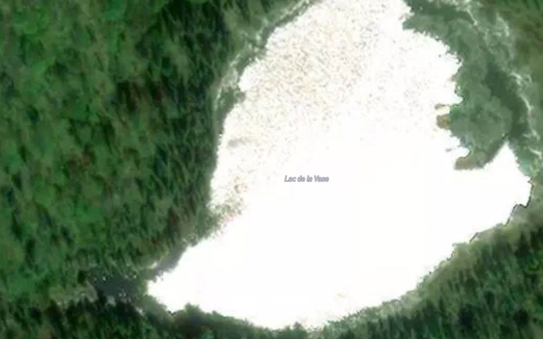 Satellite map of the Lac de la Vase