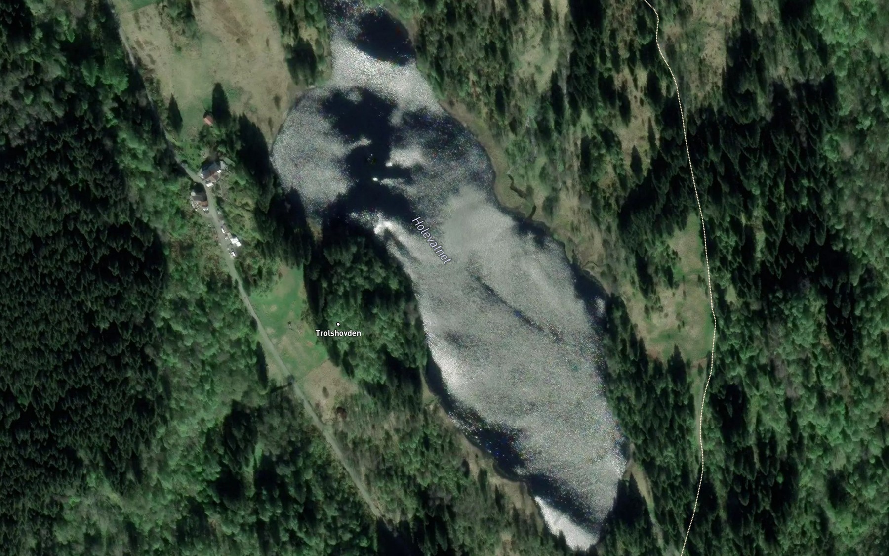Satellite map of the Holavatnet