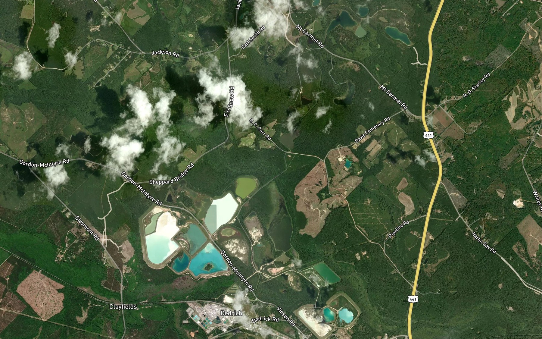 Satellite map of the Blackkiln Branch