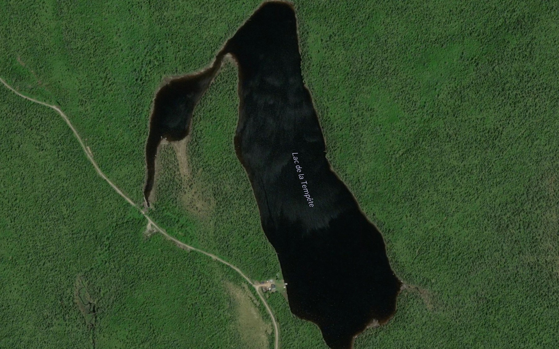 Satellite map of the Lac de la Tempete
