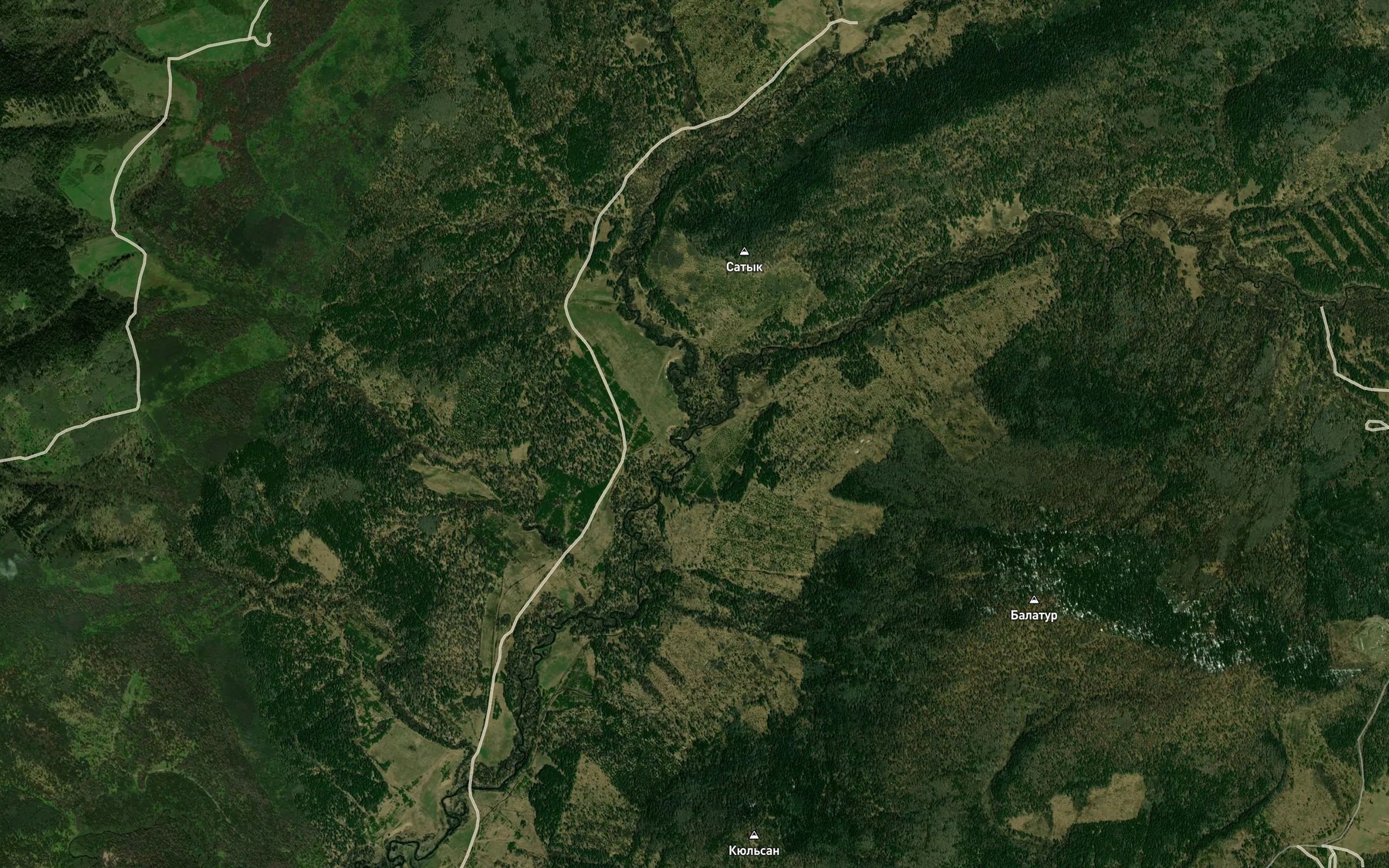 Satellite map of the Bol'shoy Syuryunzyak
