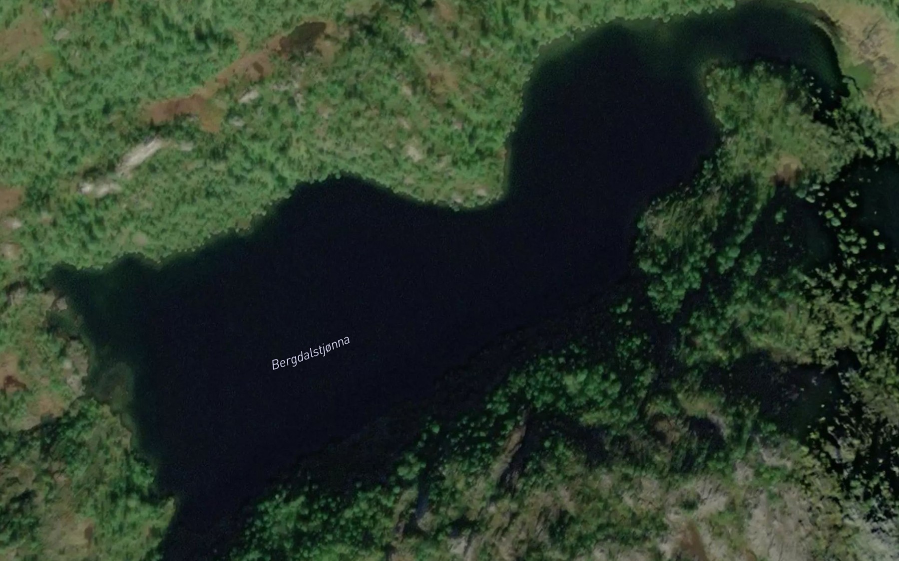 Satellite map of the Bergdalstjorna