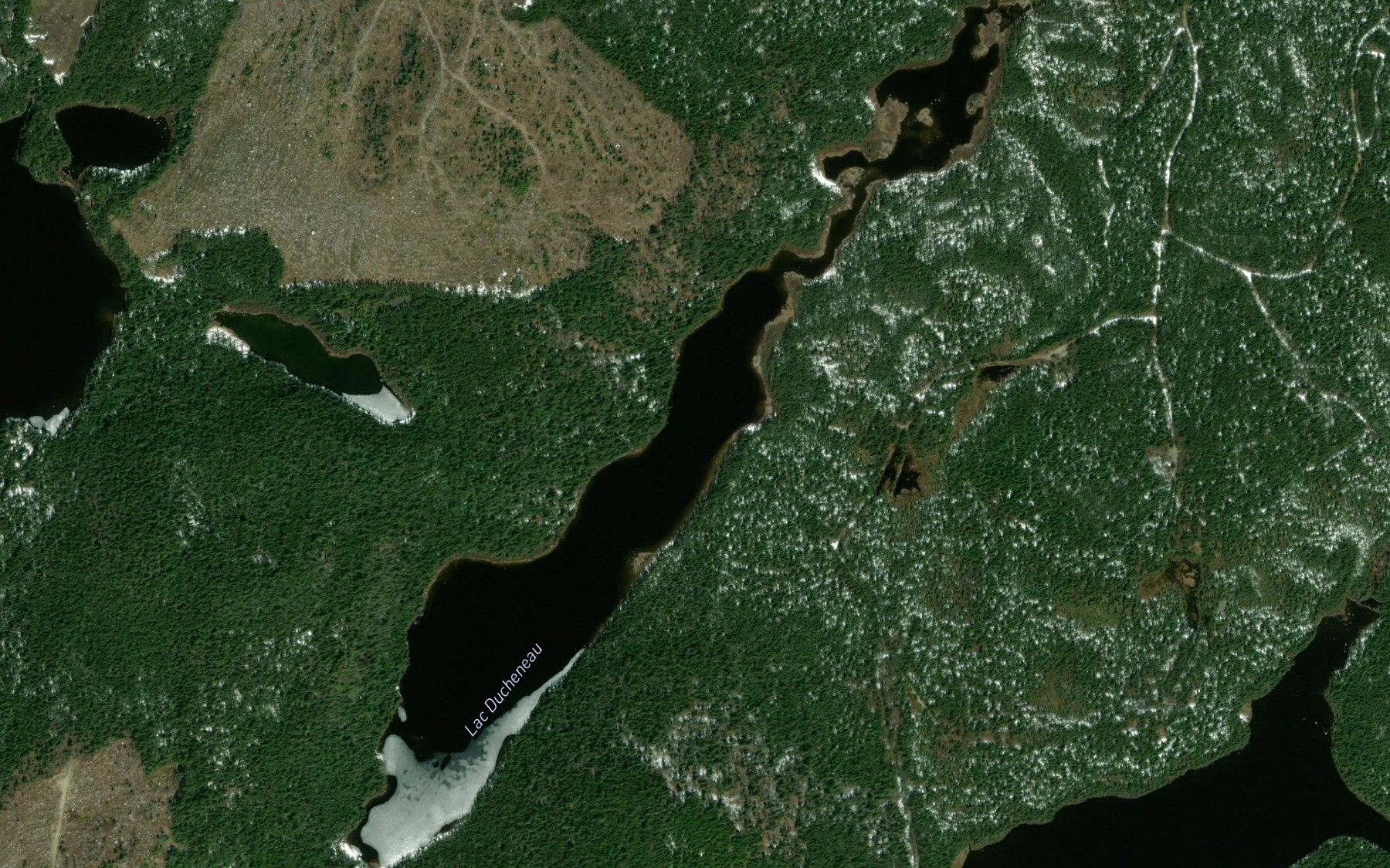 Satellite map of the Lac Ducheneau