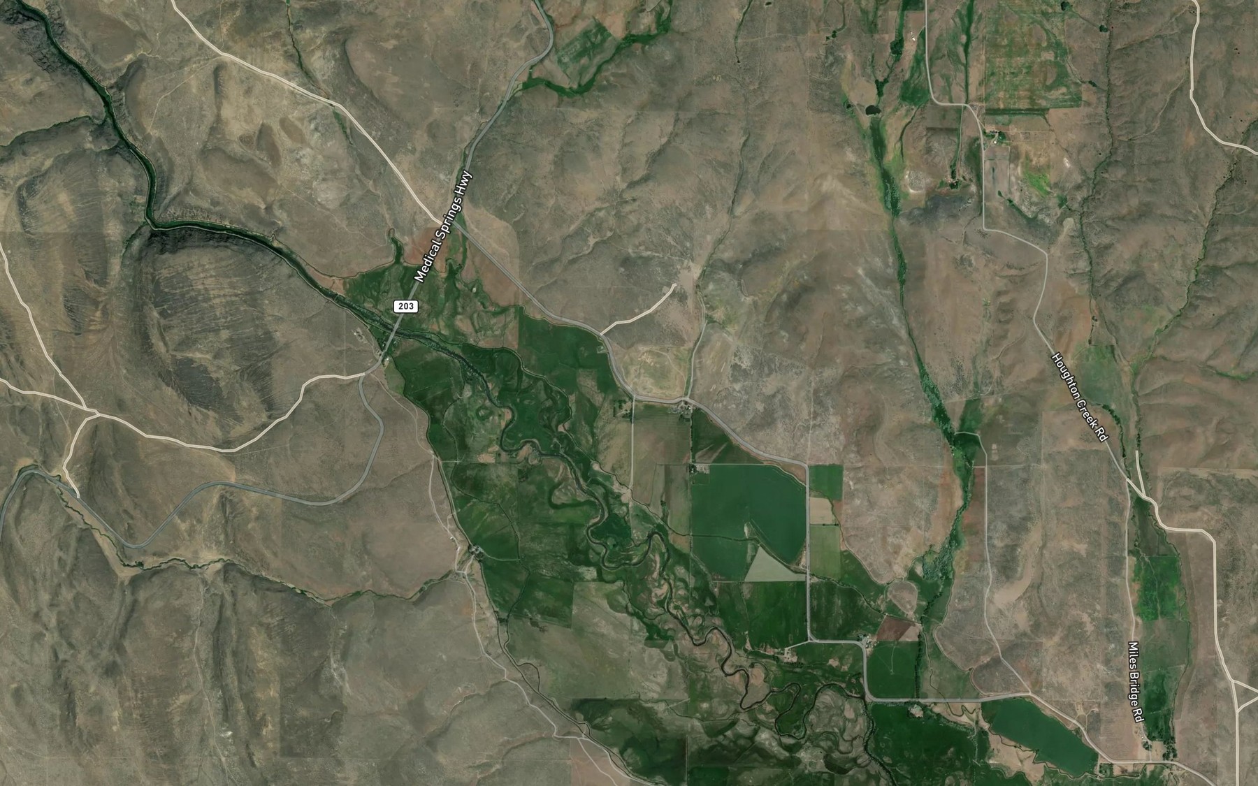 Satellite map of the Emele Ditch