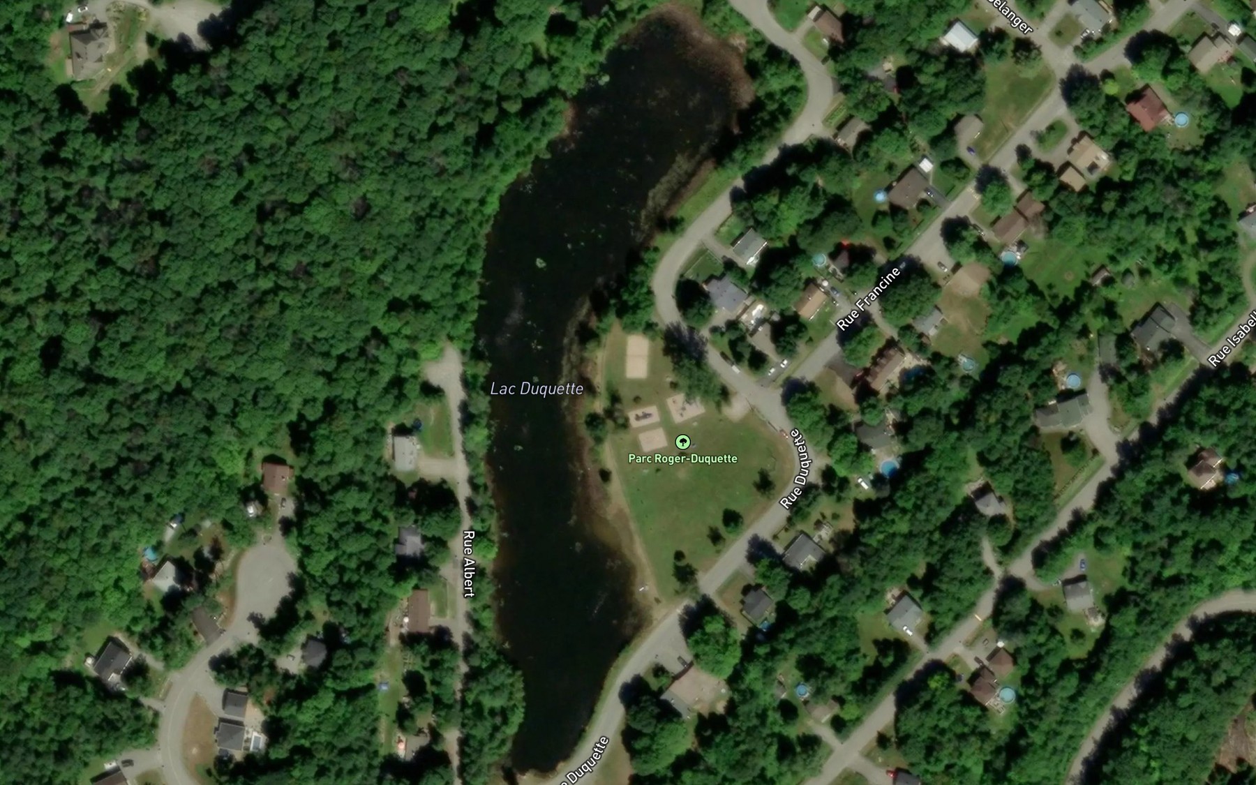 Satellite map of the Lac Duquette