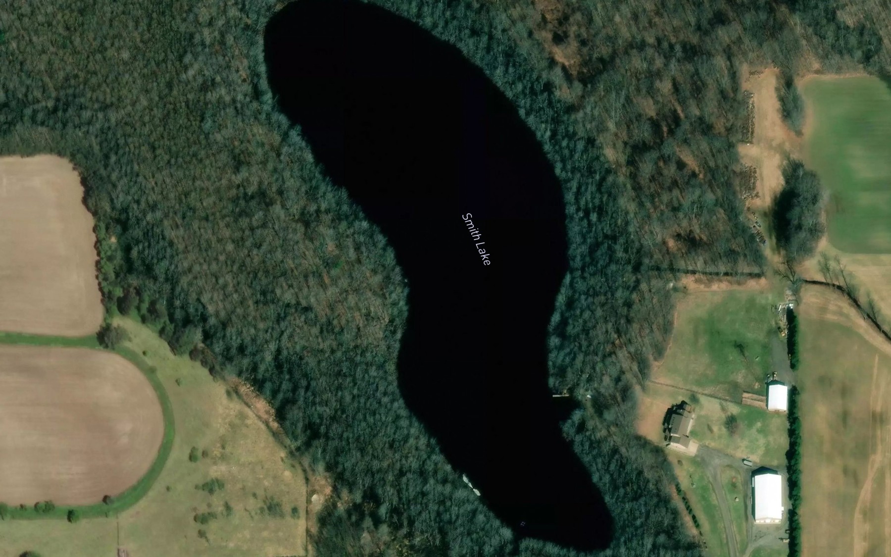 Satellite map of the Smith Lake