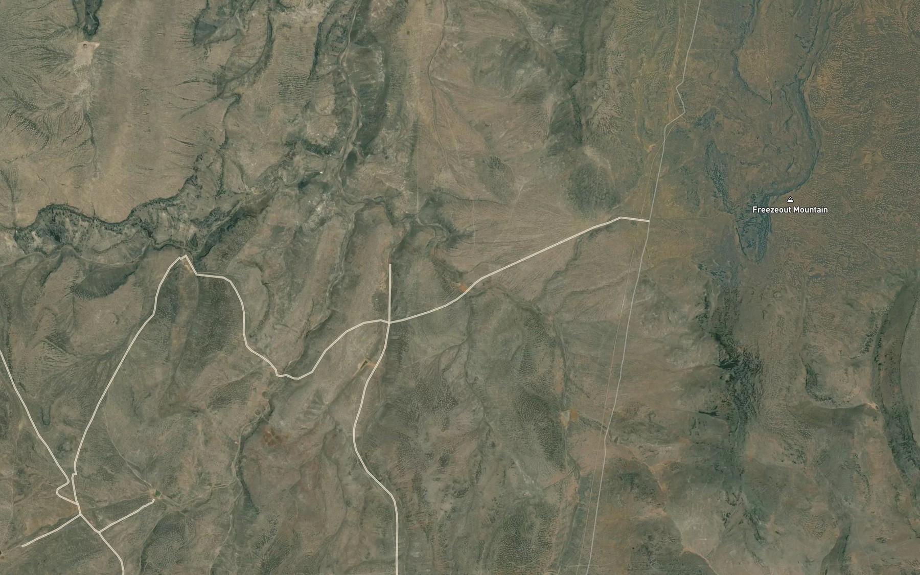 Satellite map of the Keeney Creek Reservoir Number Three