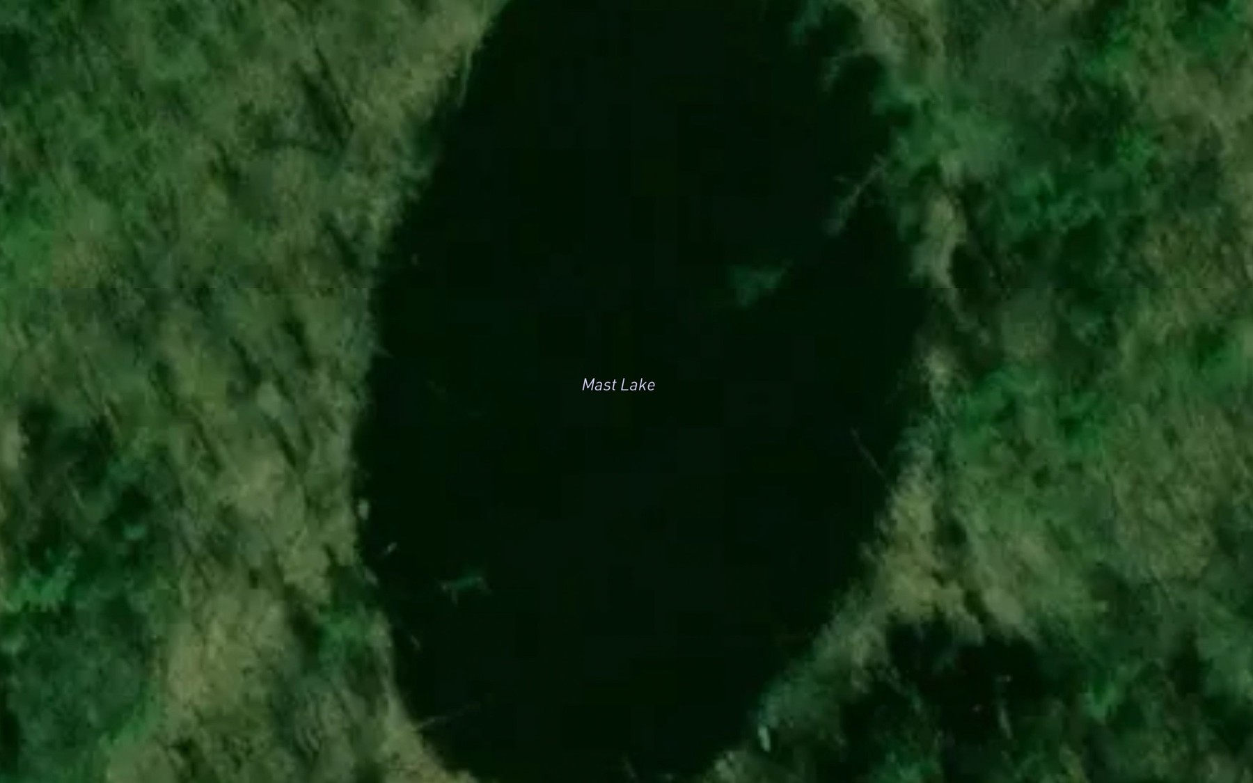 Satellite map of the Mast Lake