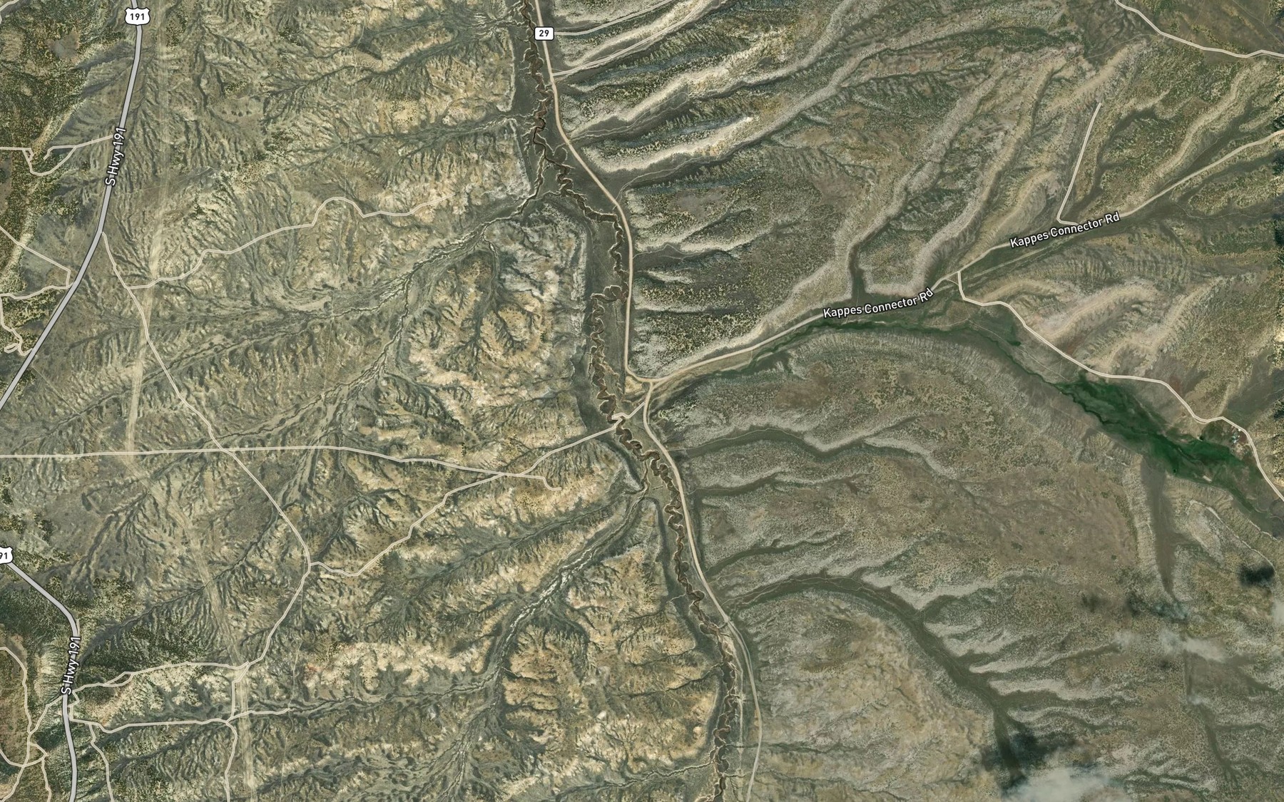 Satellite map of the Cedar Creek