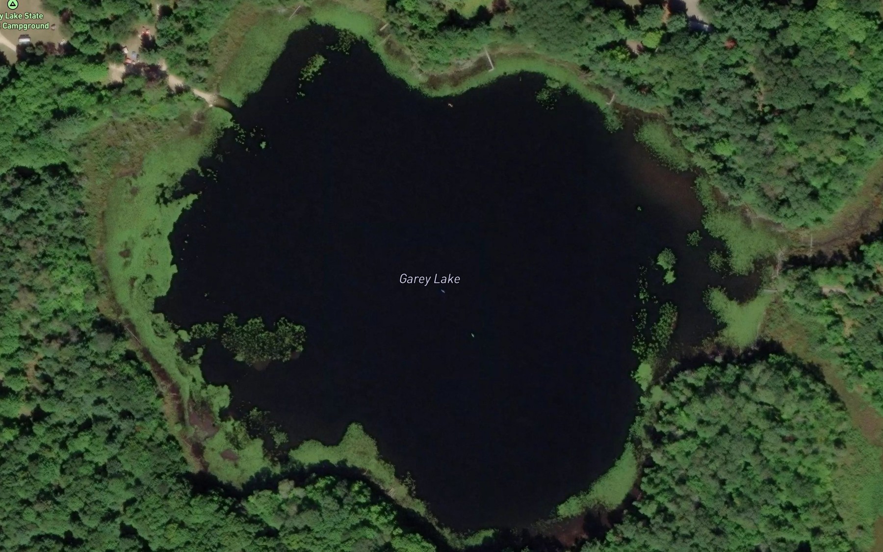 Satellite map of the Garey Lake