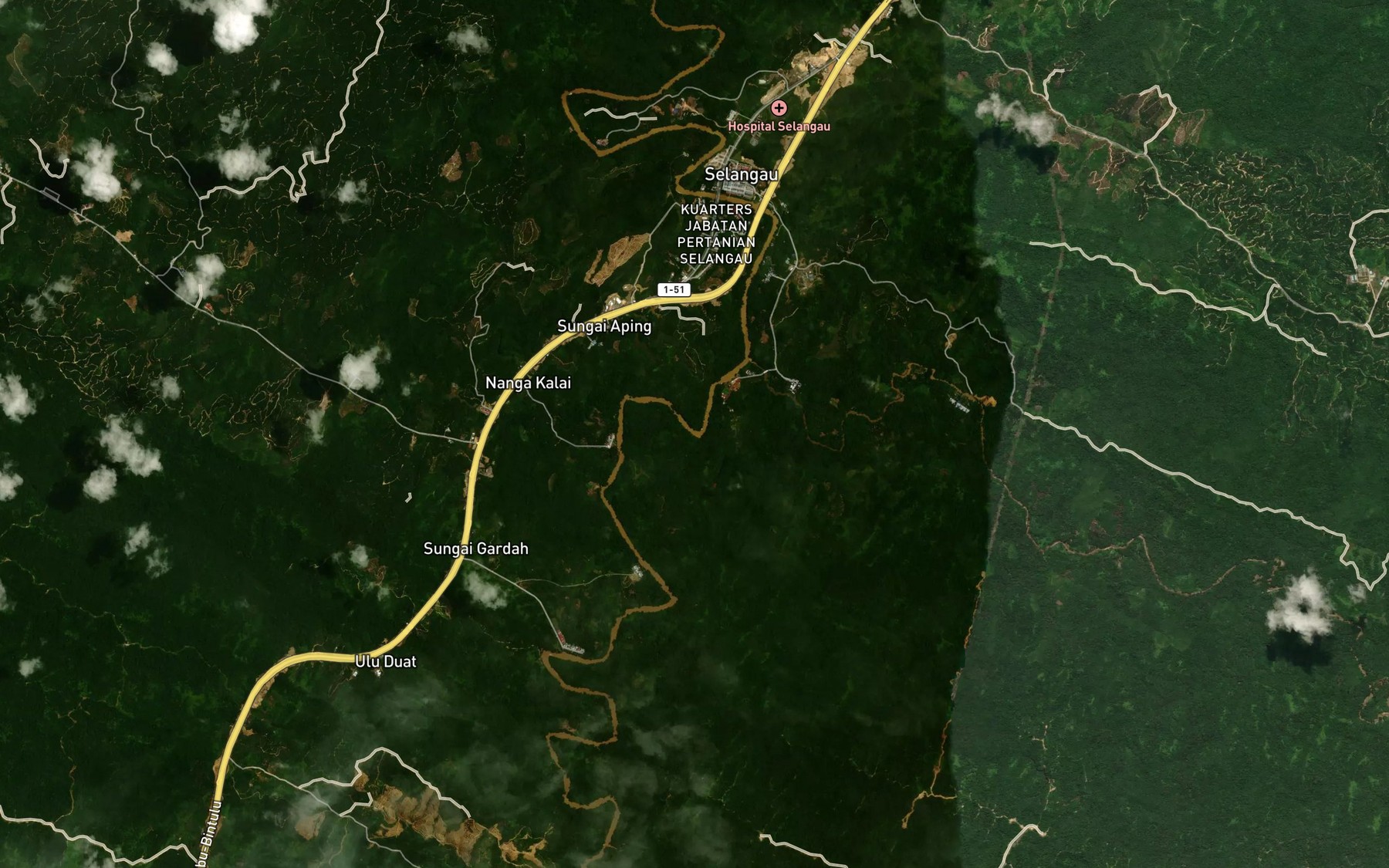 Satellite map of the Sungai Kalai Kechil