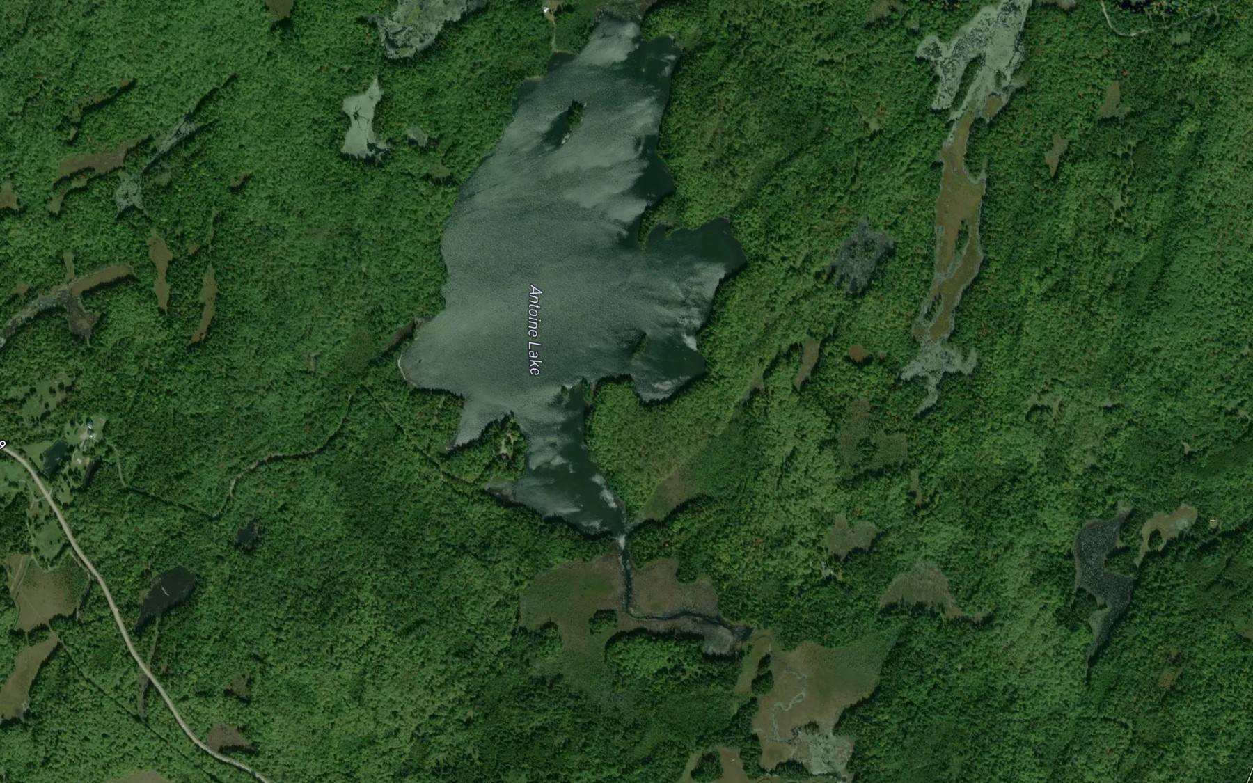 Satellite map of the Antoine Lake