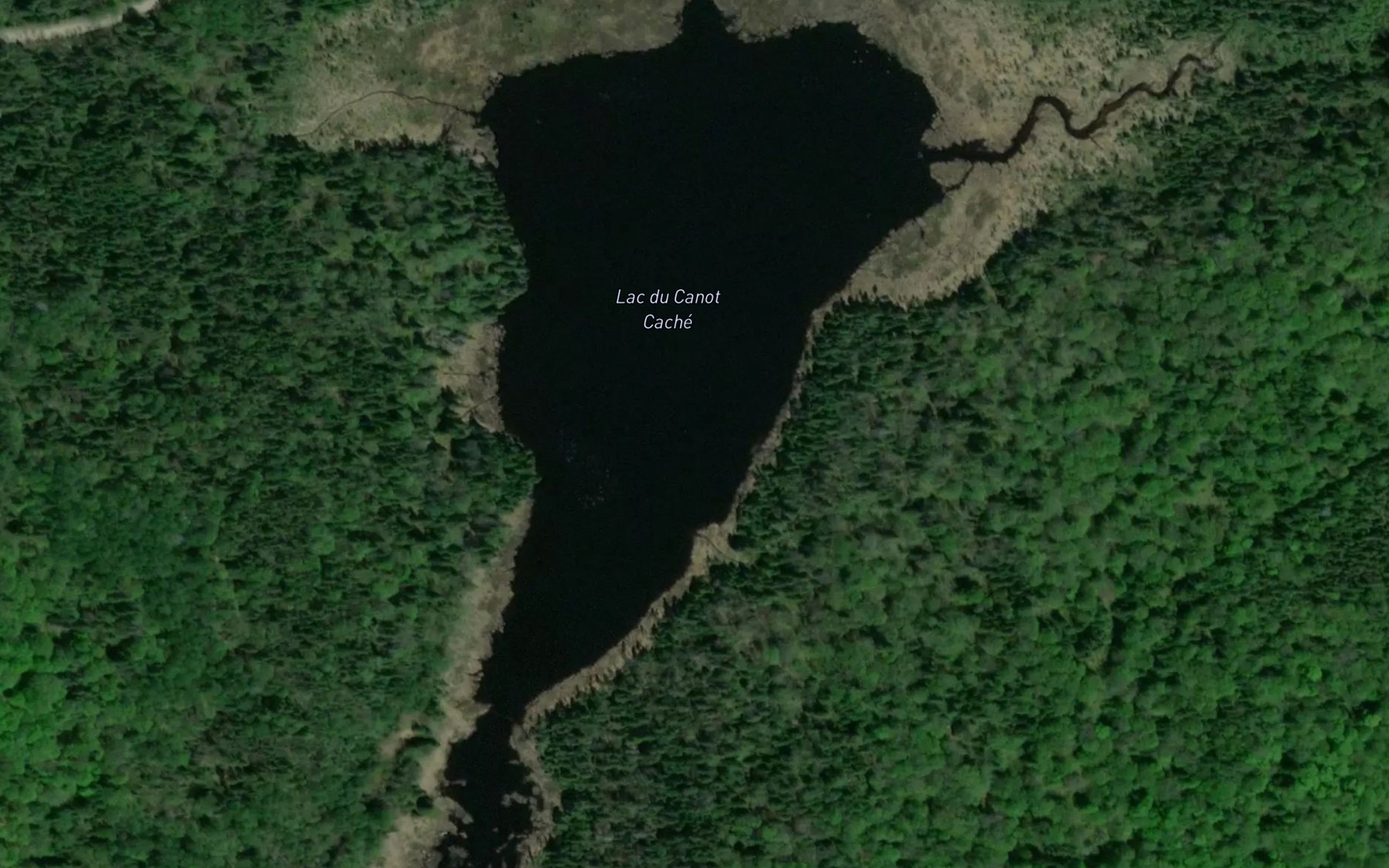 Satellite map of the Lac du Canot Cache