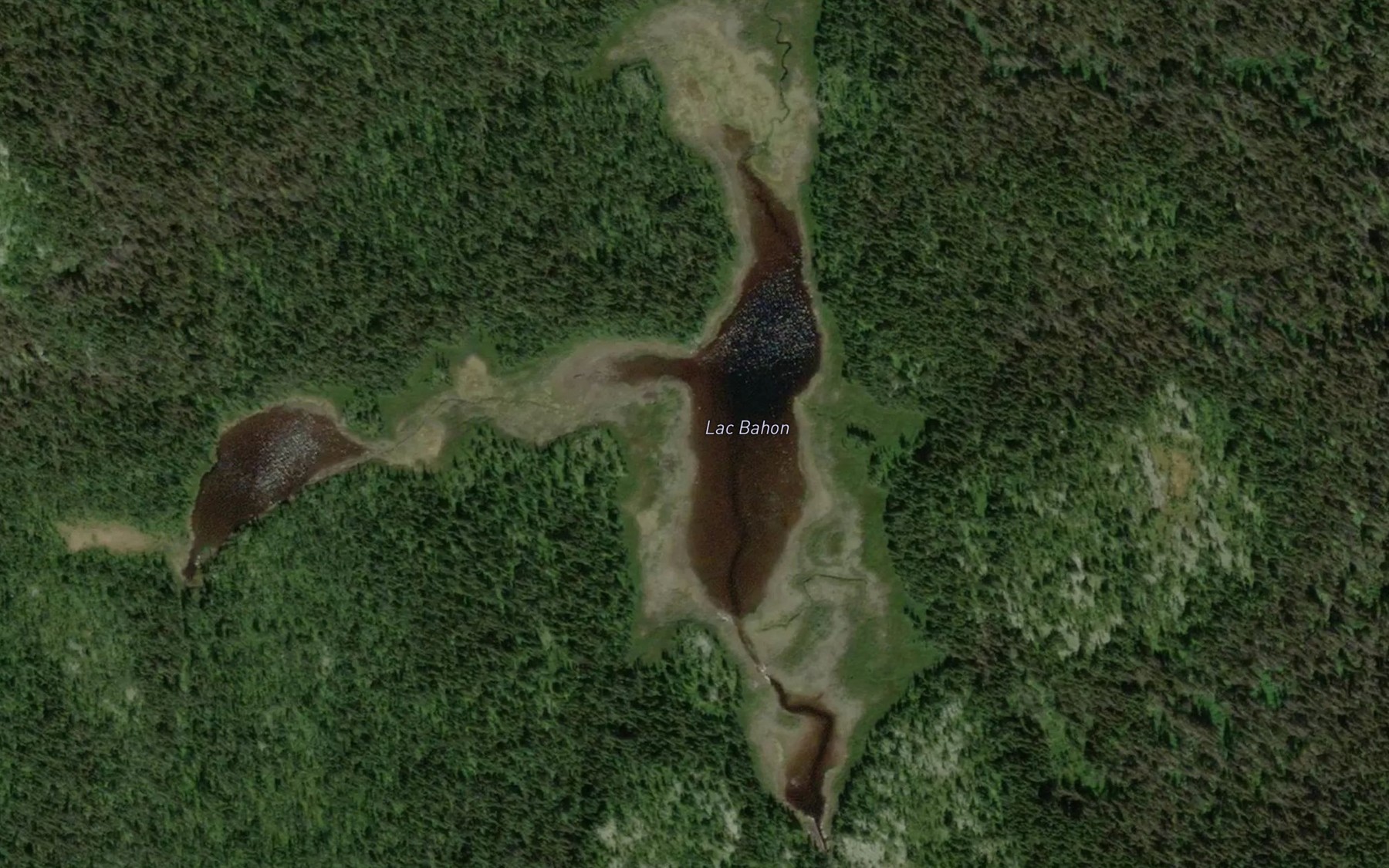 Satellite map of the Lac Bahon