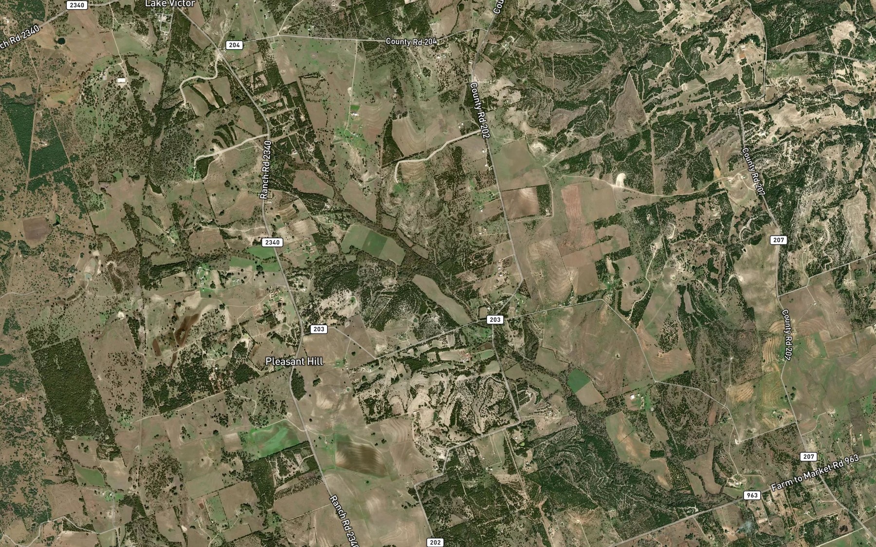 Satellite map of the Allen Branch