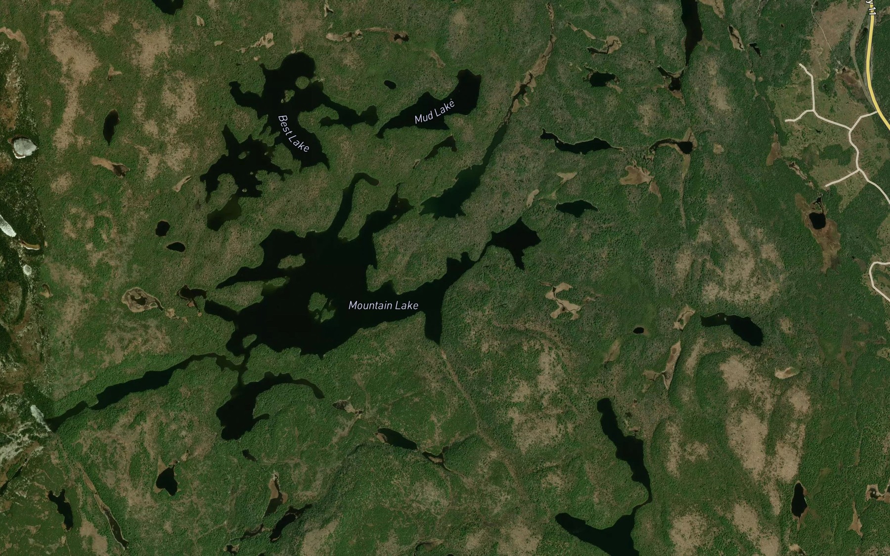 Satellite map of the Kingston's Bay