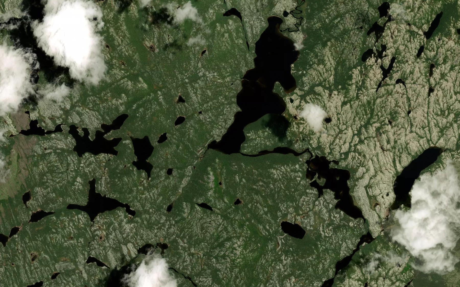 Satellite map of the Lac Ledieu
