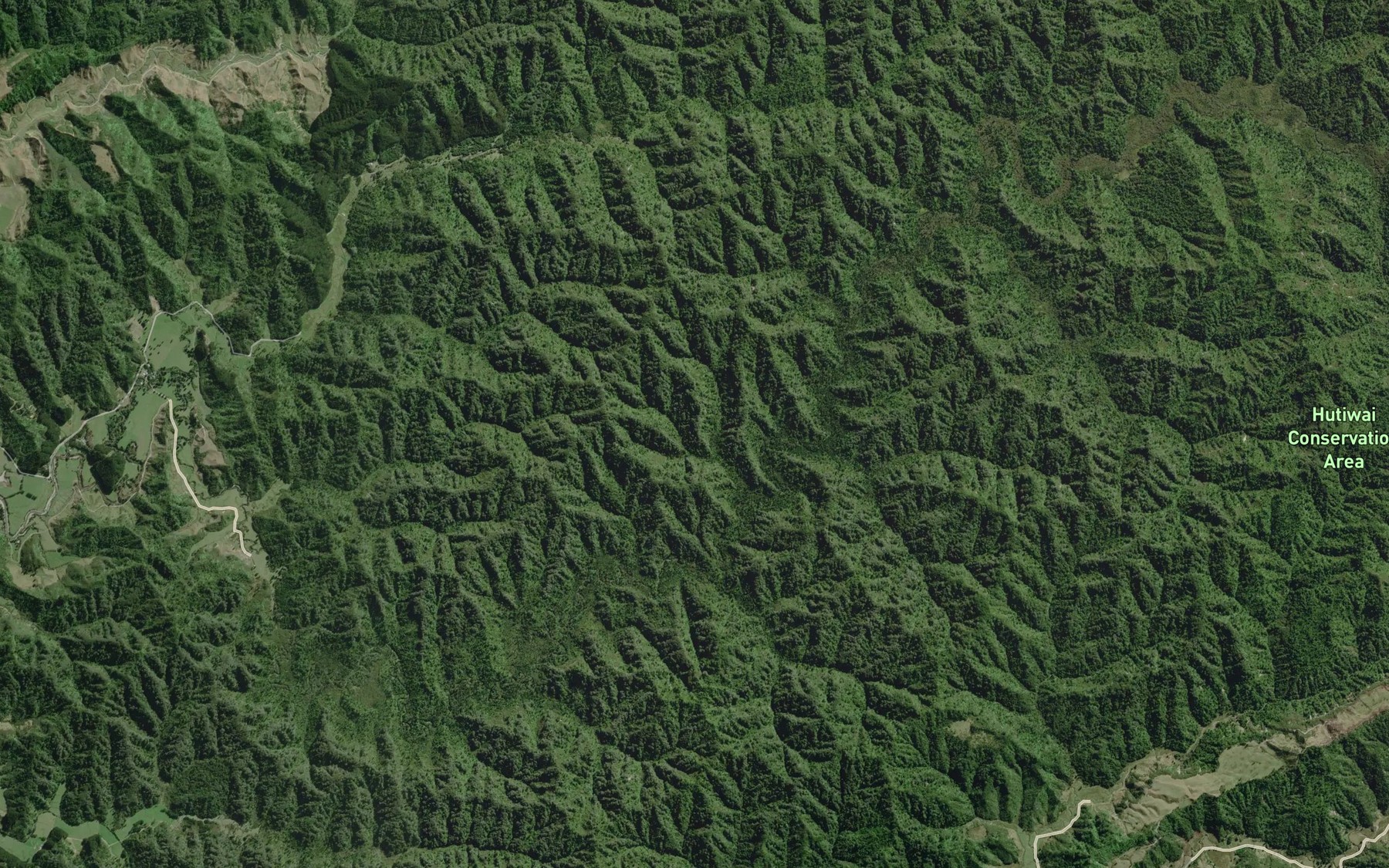 Satellite map of the Hutiwai Stream