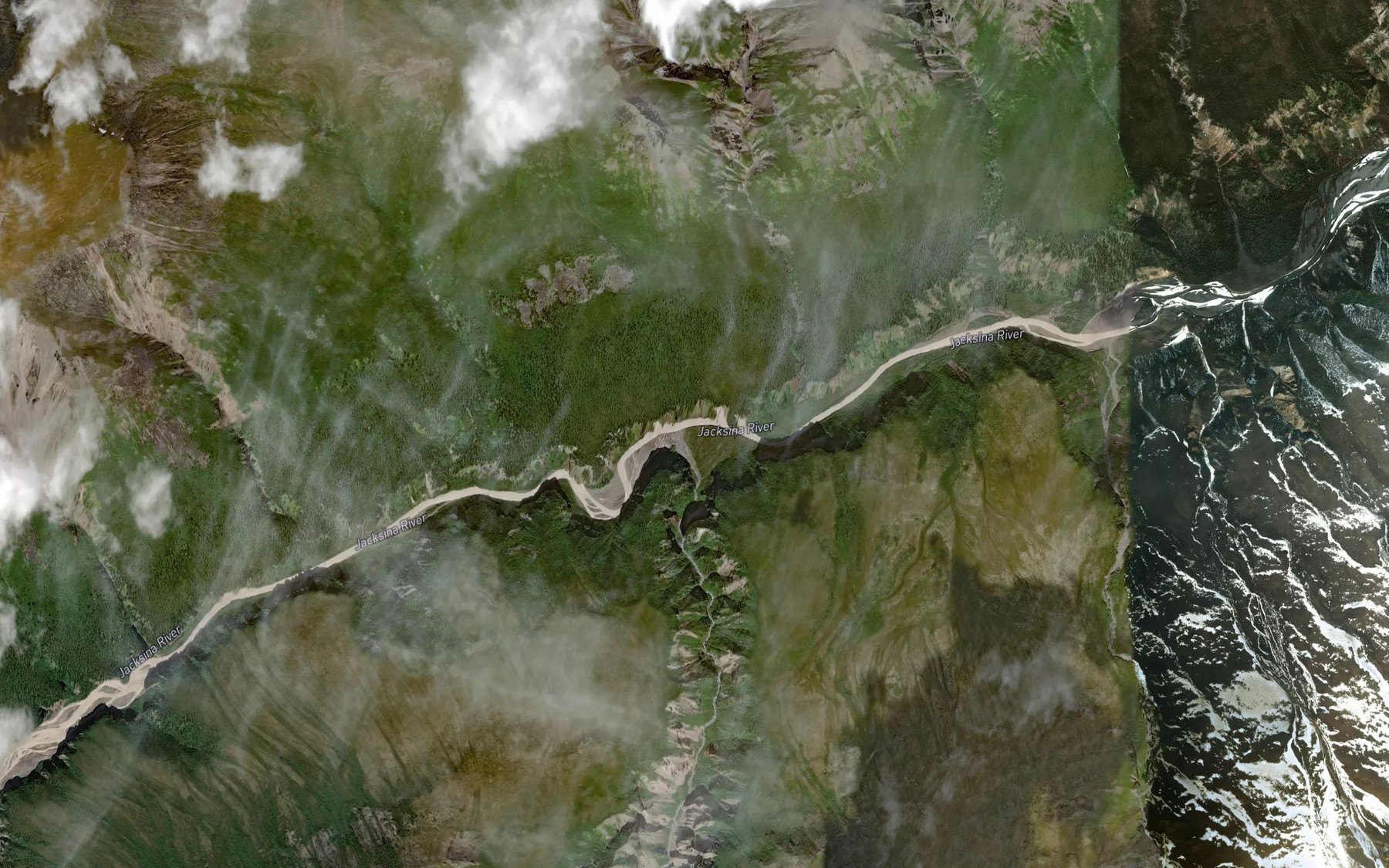Satellite map of the Mesa Creek
