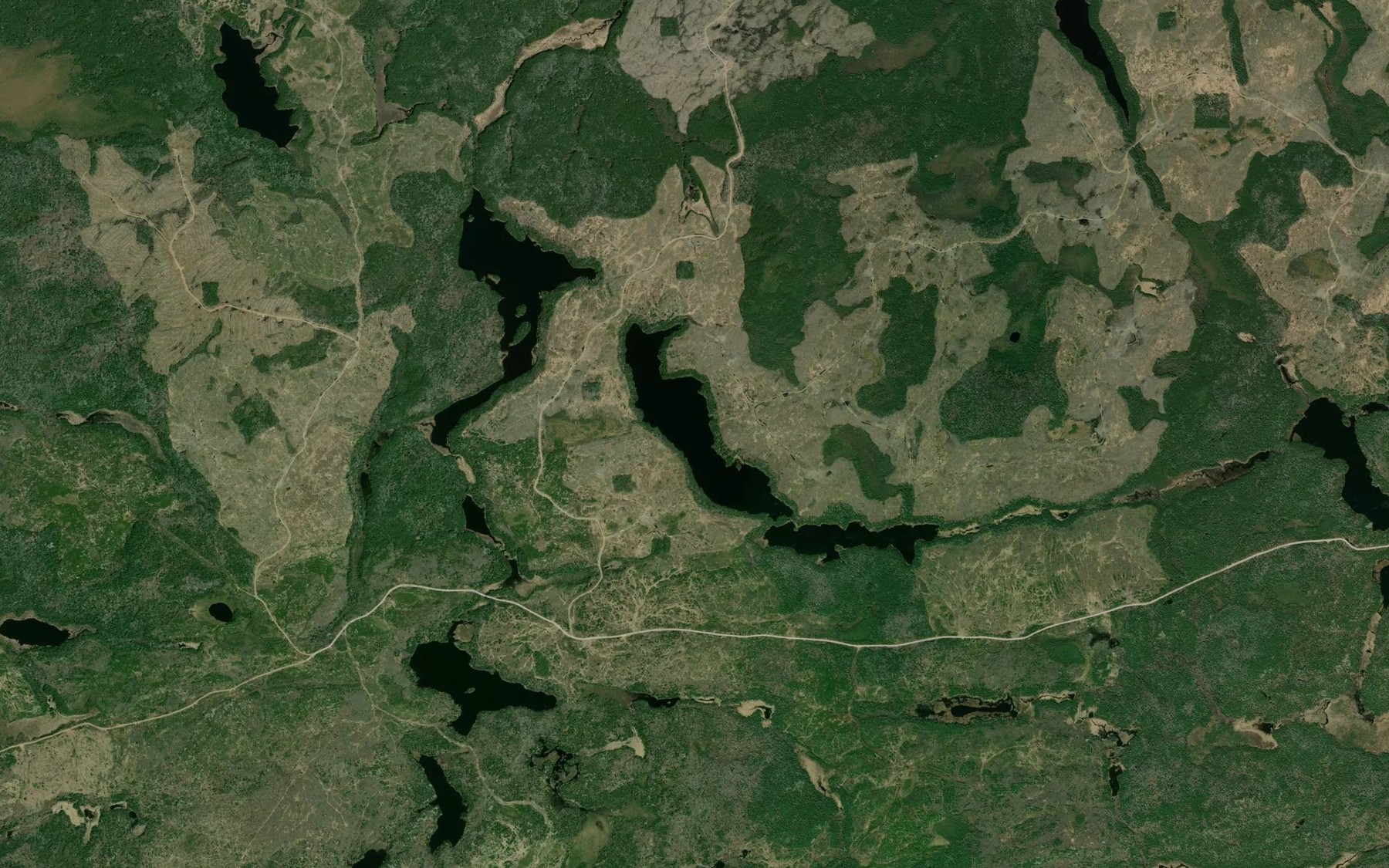 Satellite map of the Vivian Lake