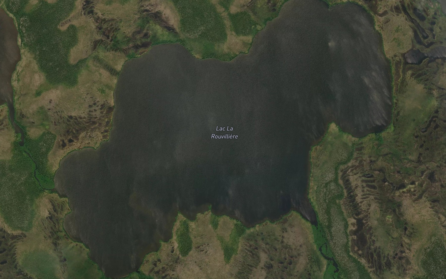 Satellite map of the Lac La Rouvilliere