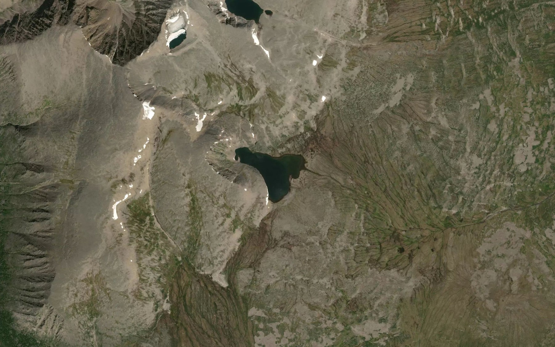 Satellite map of the Ozero Ekhin-Nur
