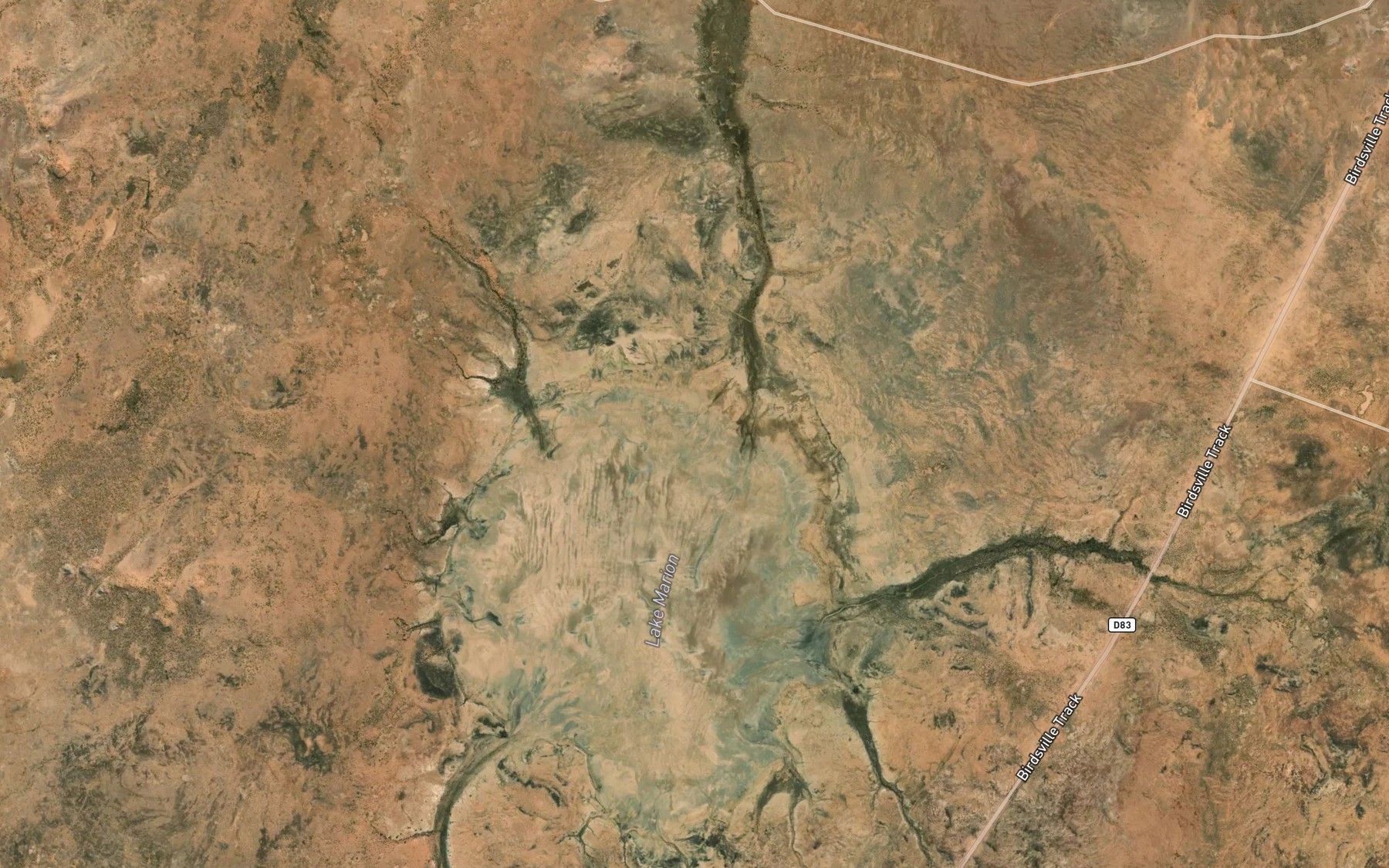 Satellite map of the Lake Marion