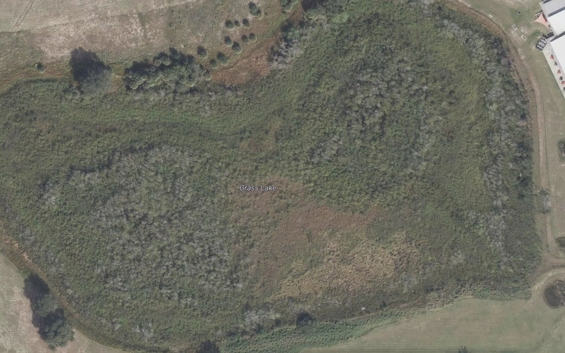 Satellite map of the Grass Lake