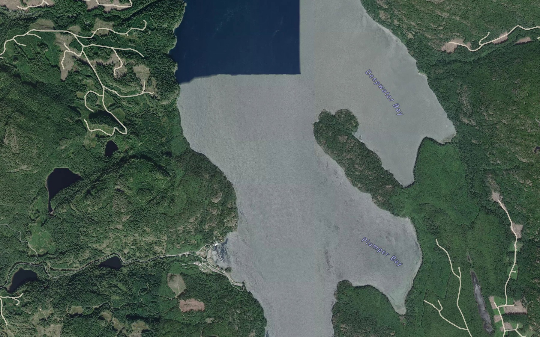 Satellite map of the Discovery Passage