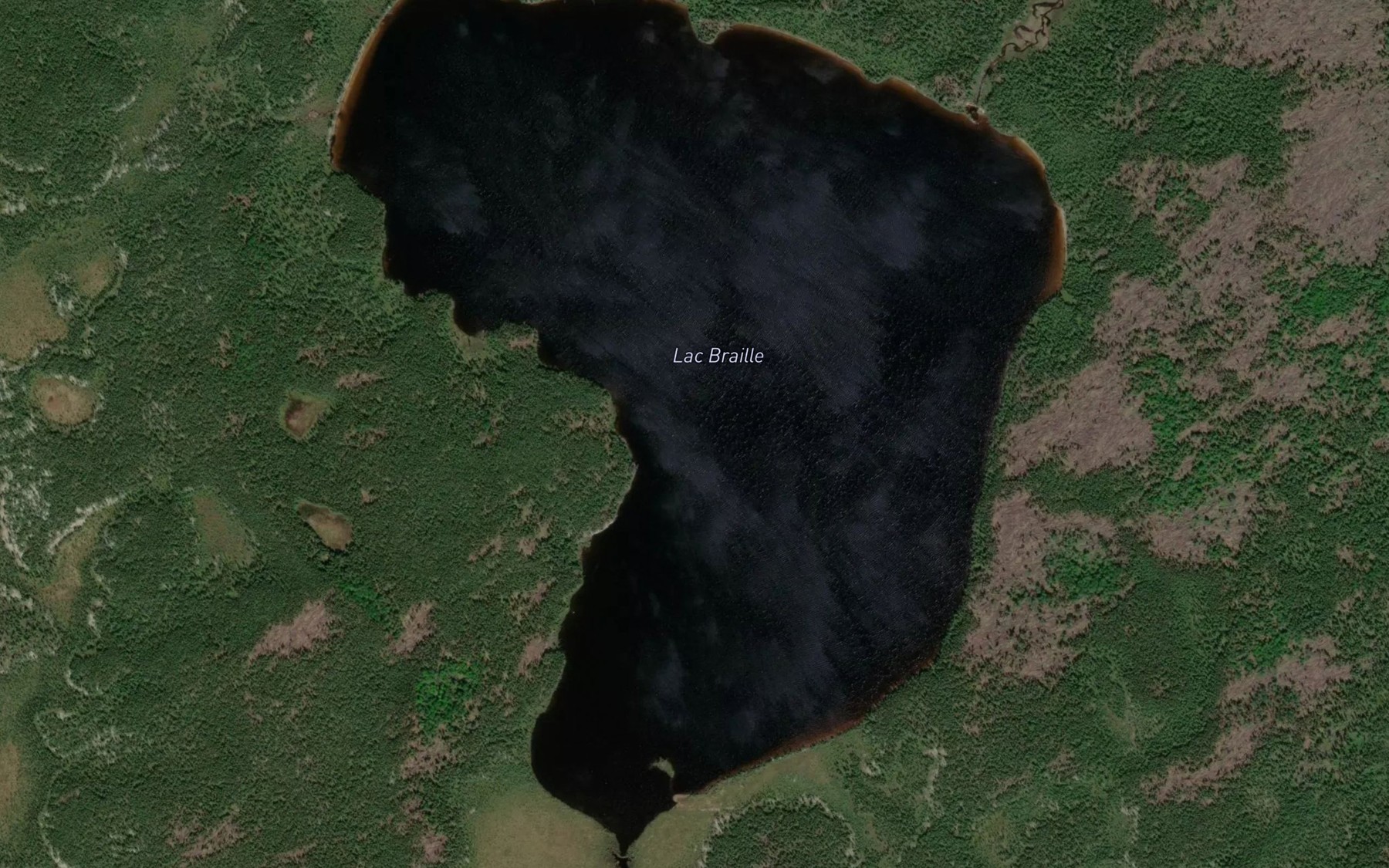 Satellite map of the Lac Braille