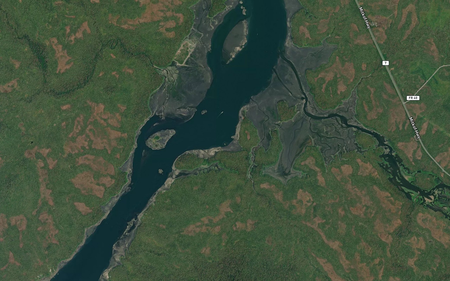 Satellite map of the Halfmoon Anchorage