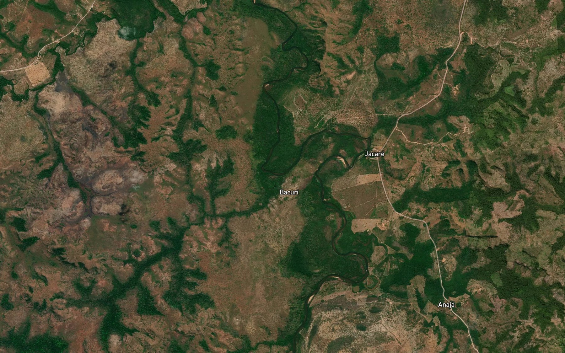 Satellite map of the Corrego Cocalinho
