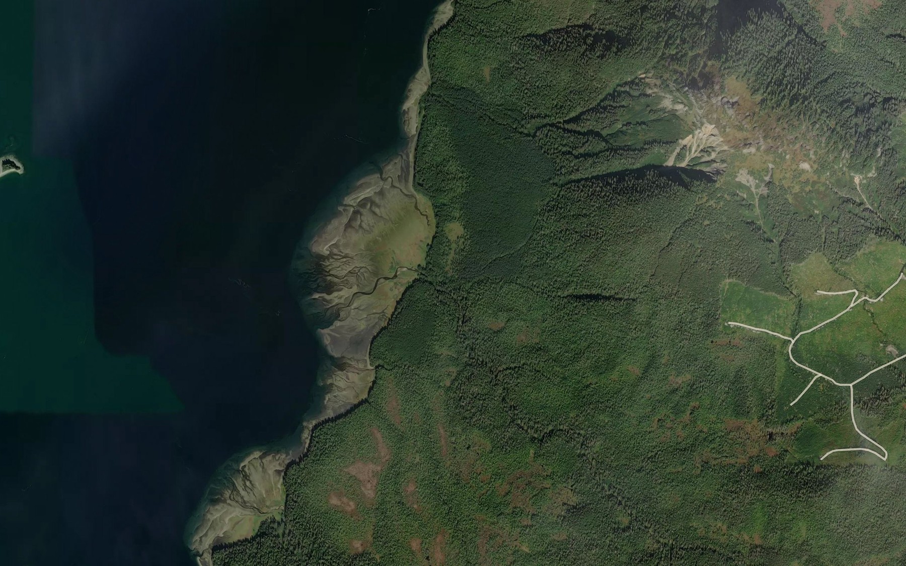 Satellite map of the Seagull Creek