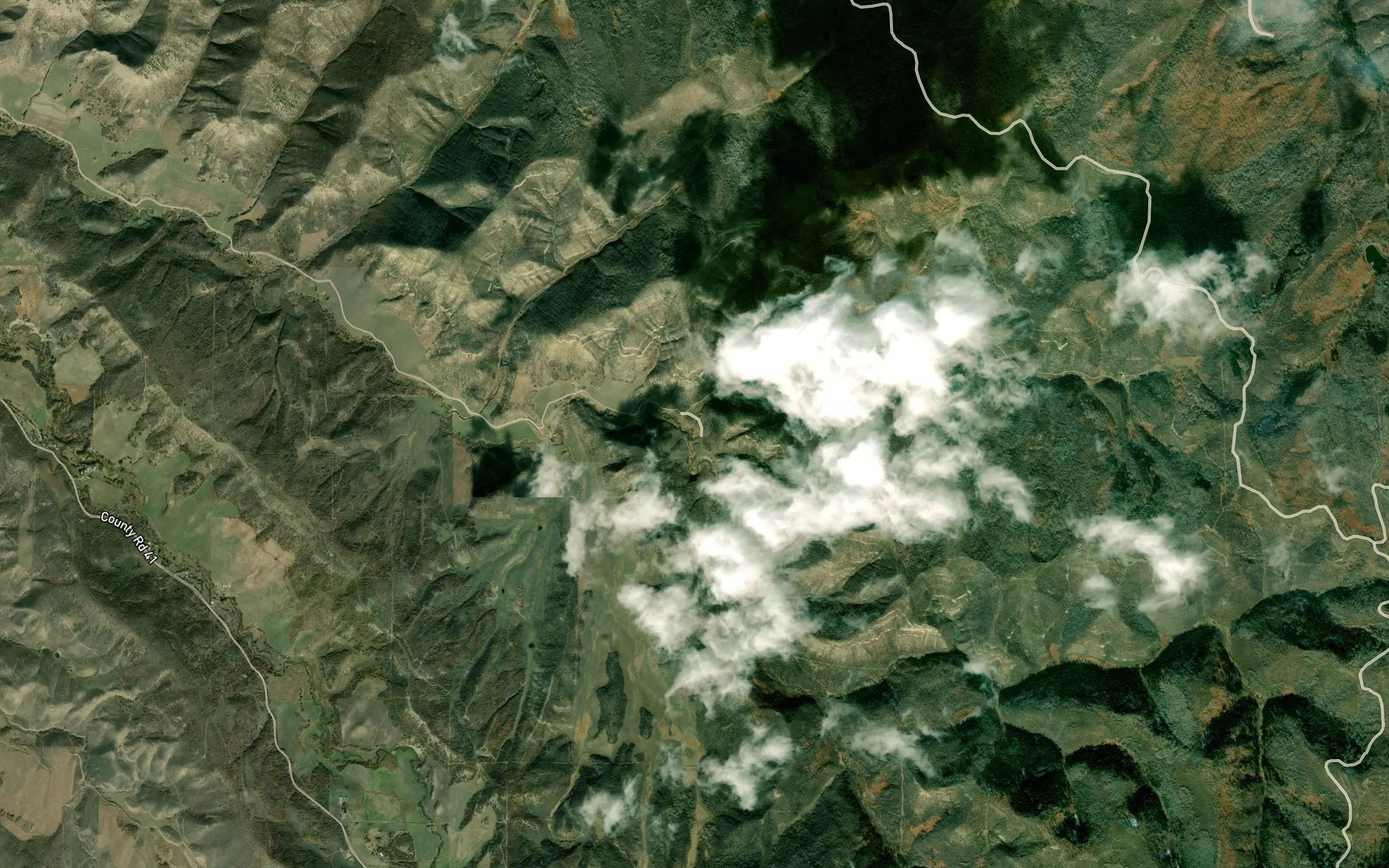 Satellite map of the North Fork Deer Creek