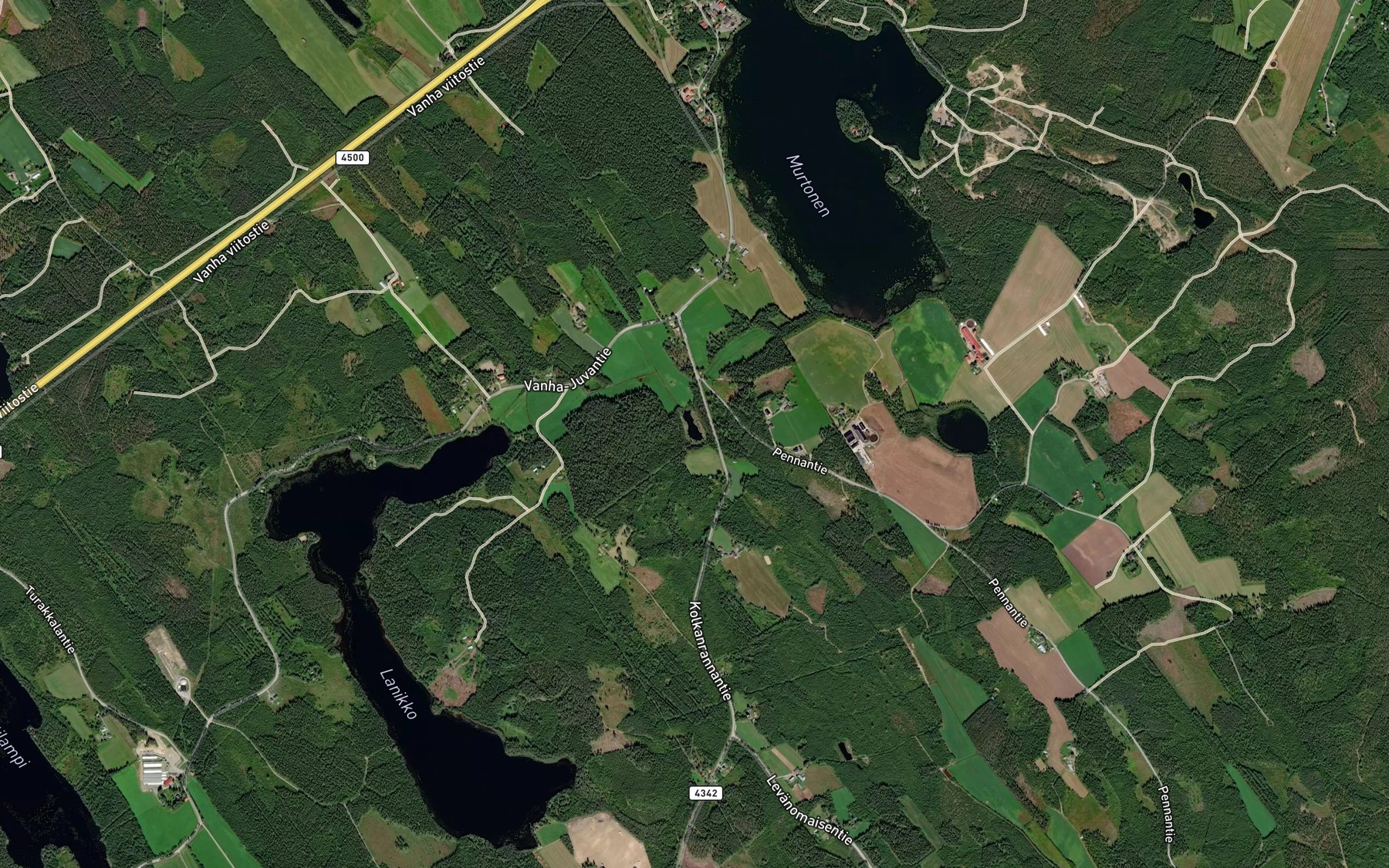 Satellite map of the Puikonlampi