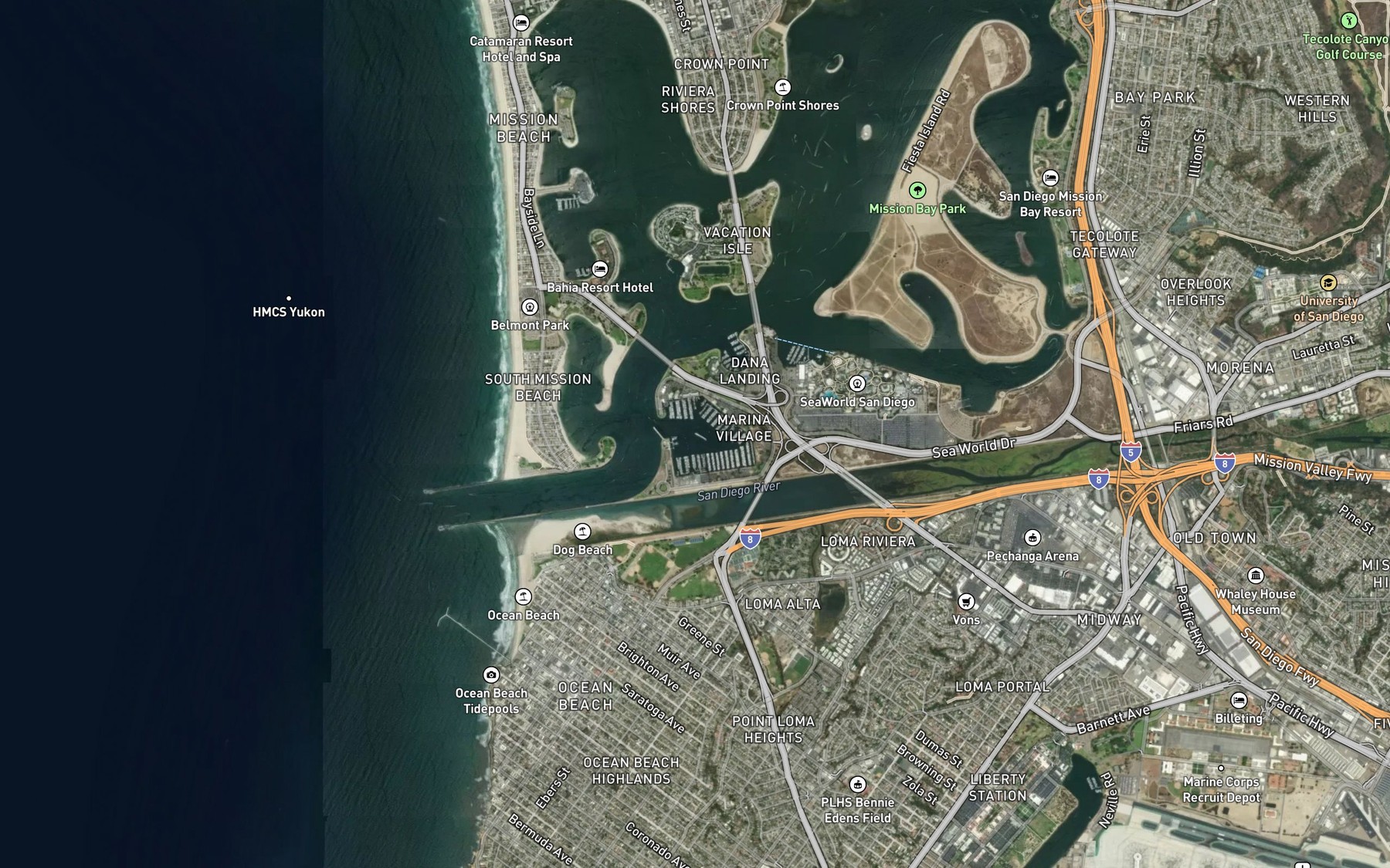 Satellite map of the Quivira Basin
