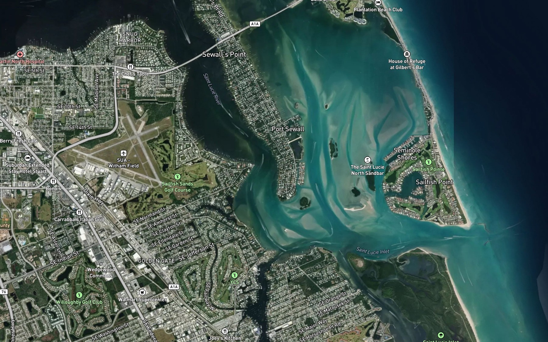 Satellite map of the Hell Gate