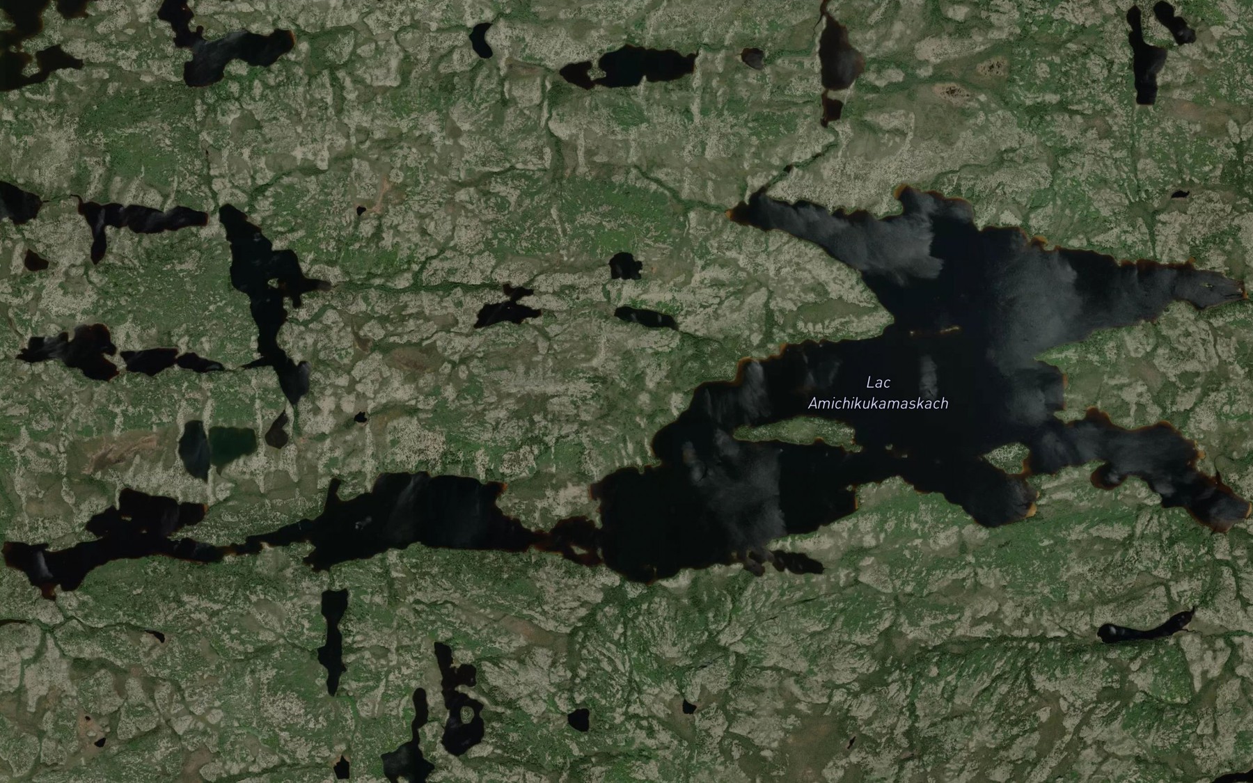 Satellite map of the Lac Amichikukamaskach