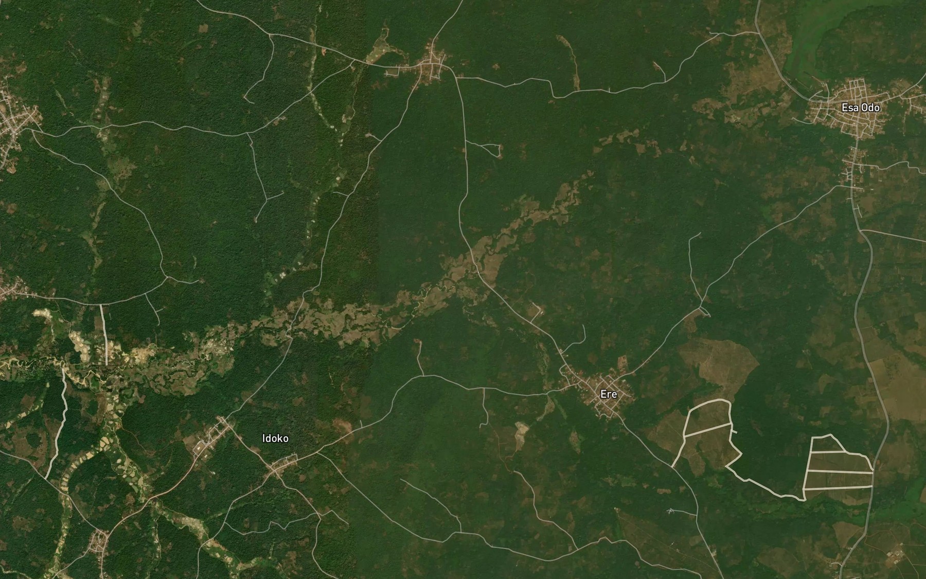 Satellite map of the River Oni
