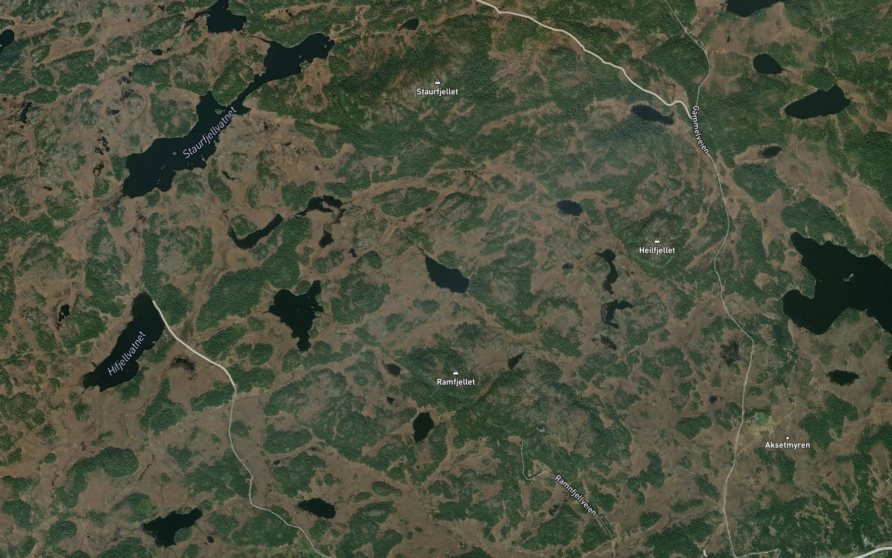 Satellite map of the Ramfjelltjorna