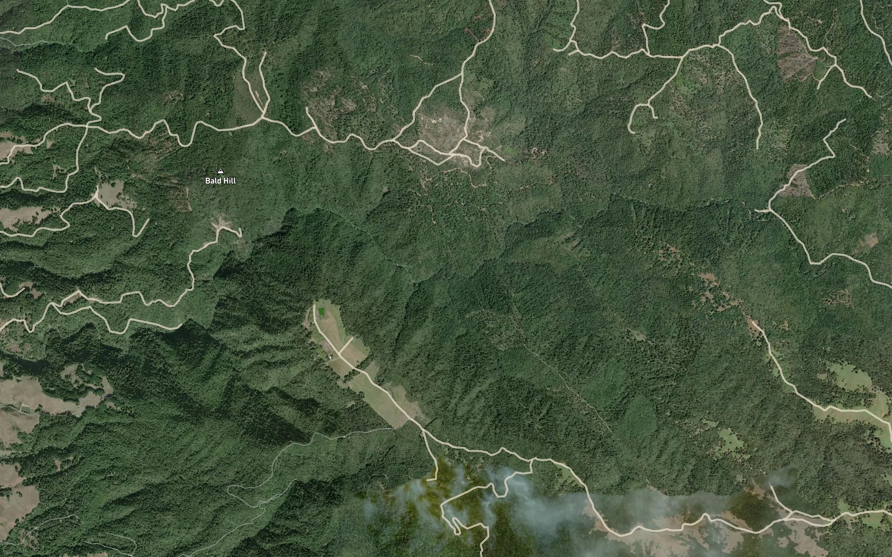 Satellite map of the Nye Creek