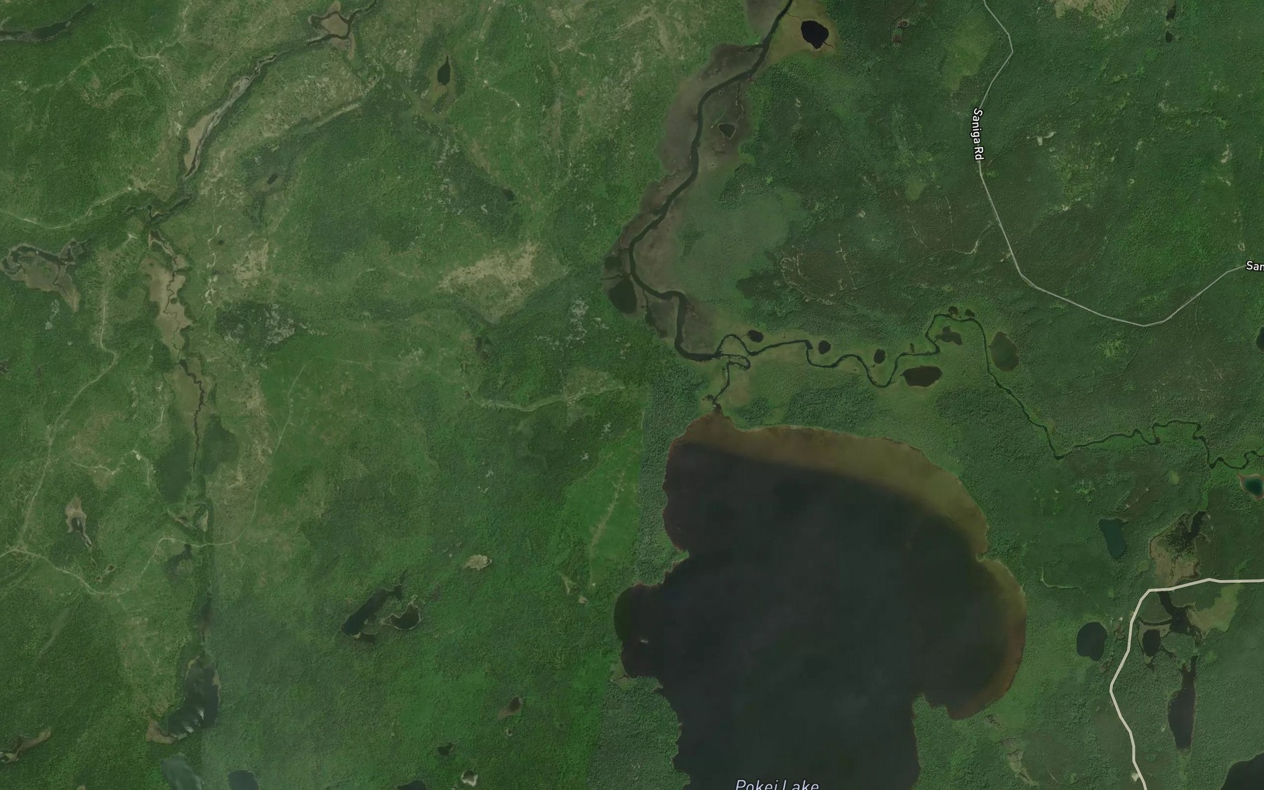 Satellite map of the Pokei Creek