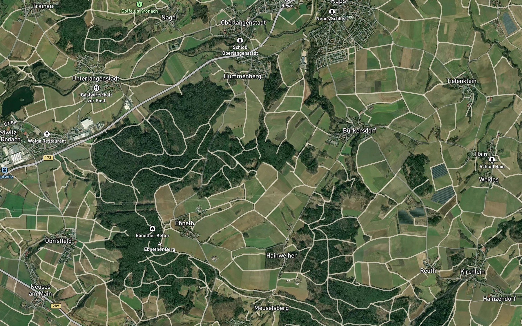 Satellite map of the Pfersagwasserfall