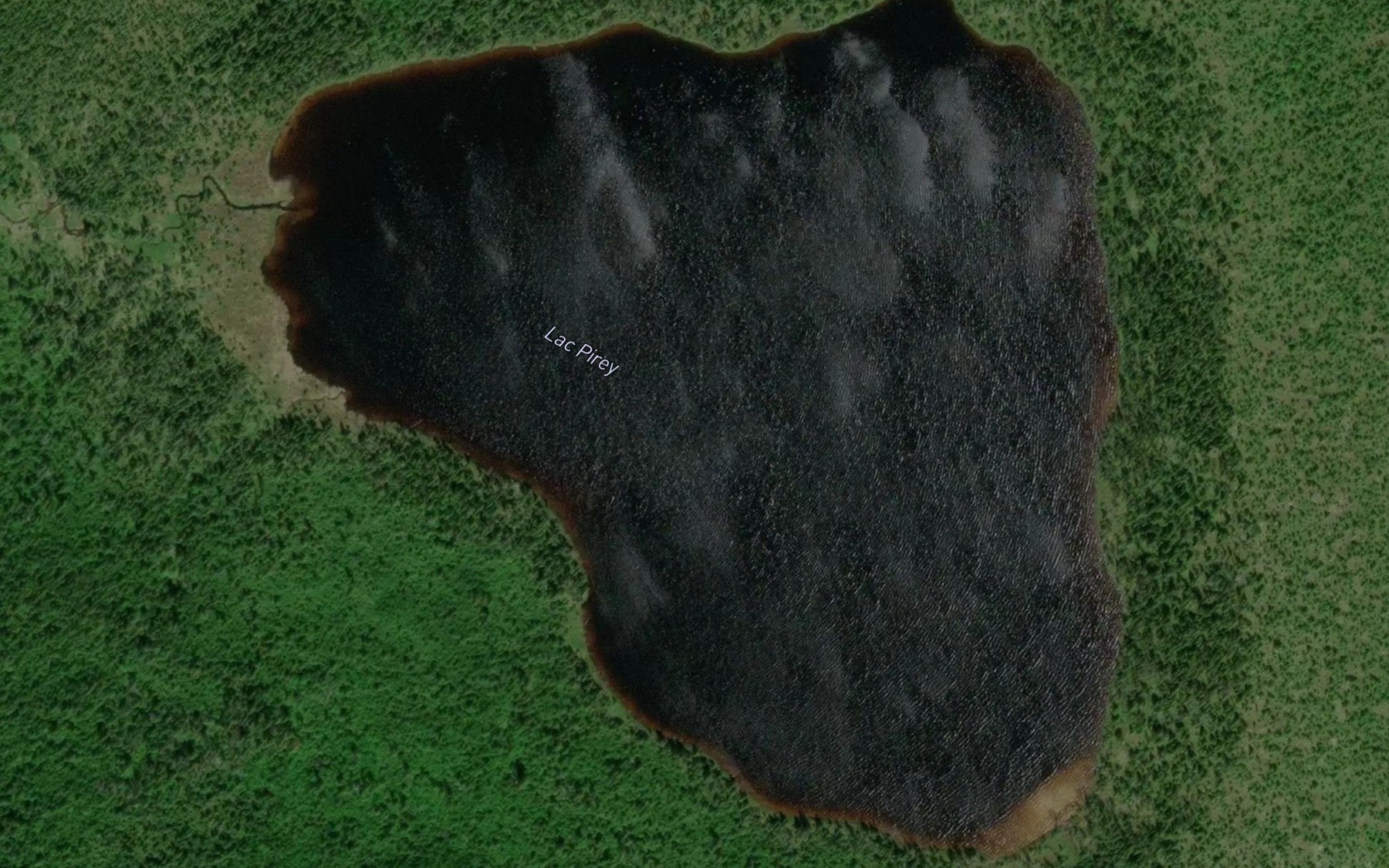Satellite map of the Lac Pirey