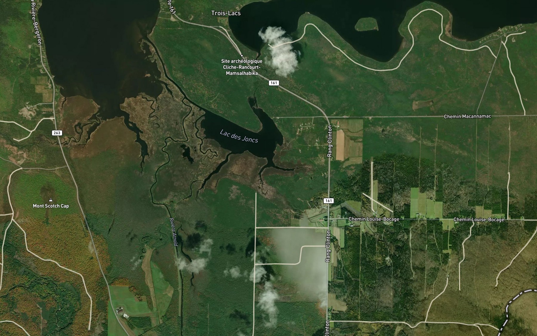 Satellite map of the Ruisseau Brault-Campagna