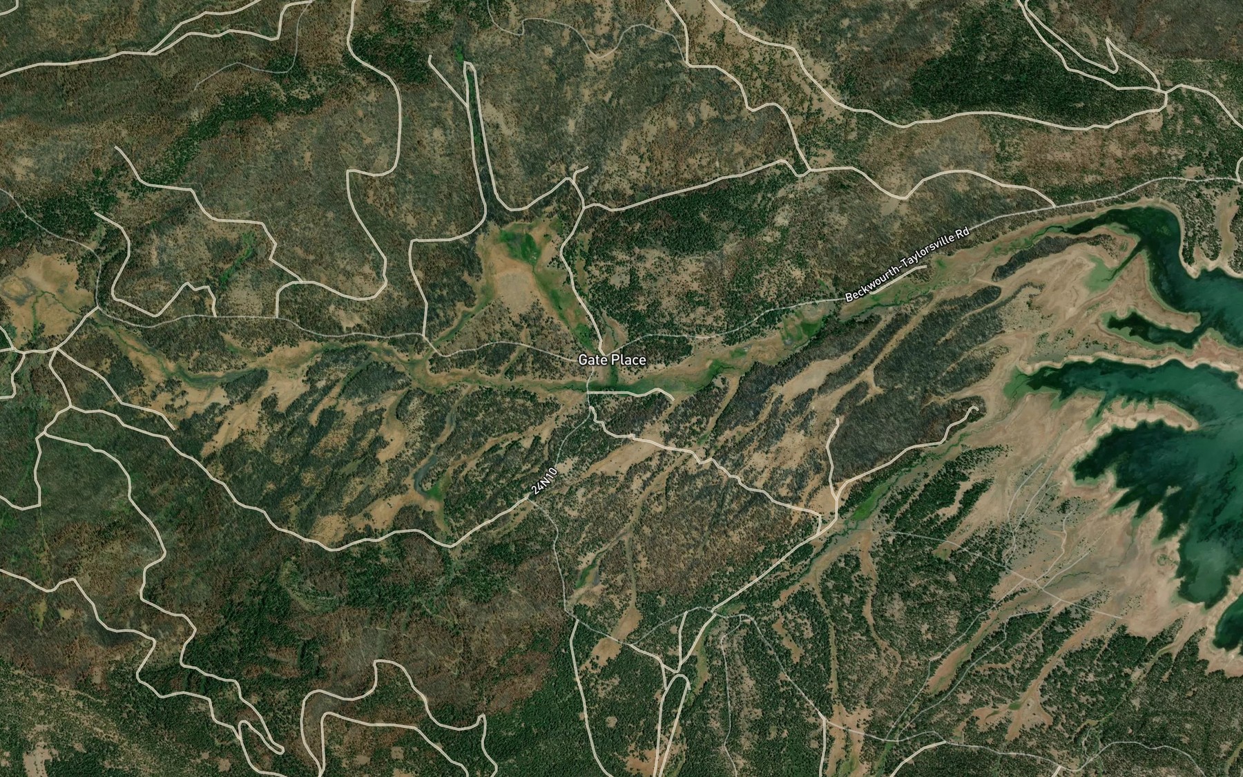 Satellite map of the Oldhouse Creek