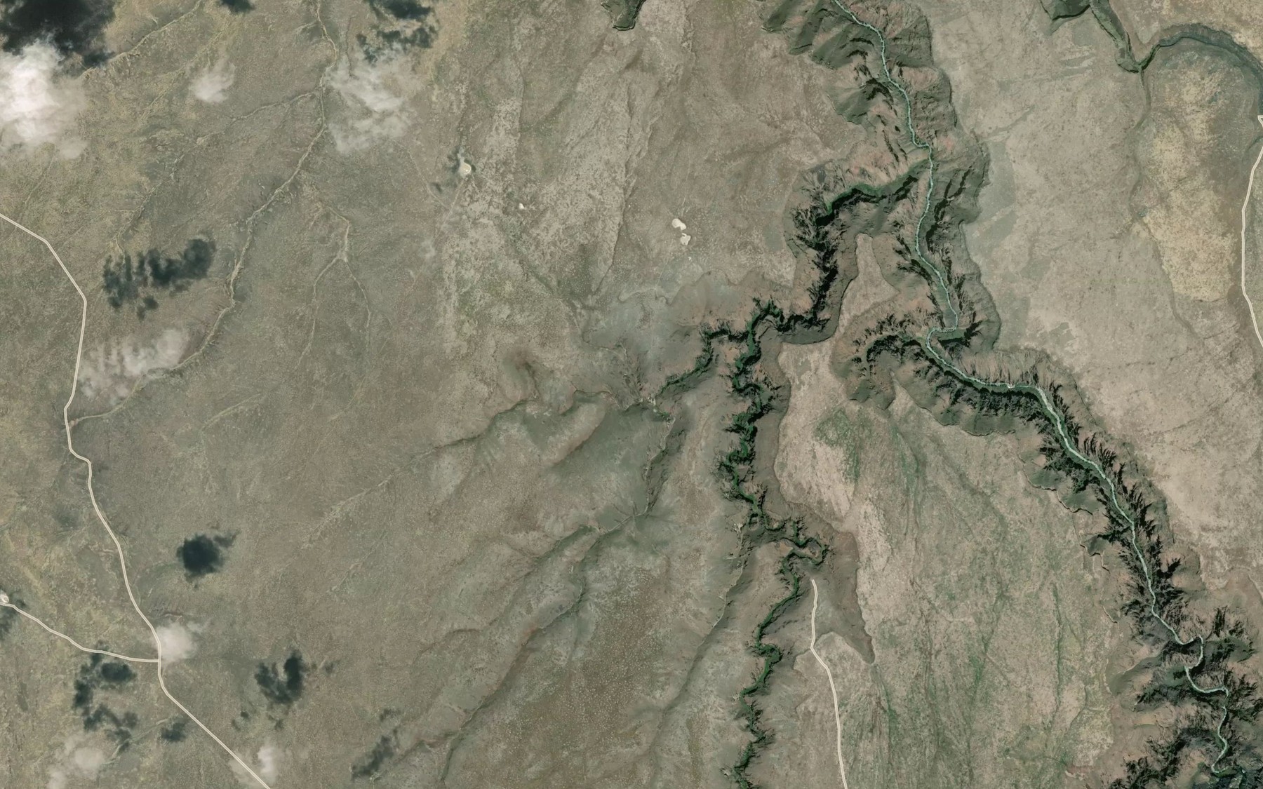 Satellite map of the Cougar Spring