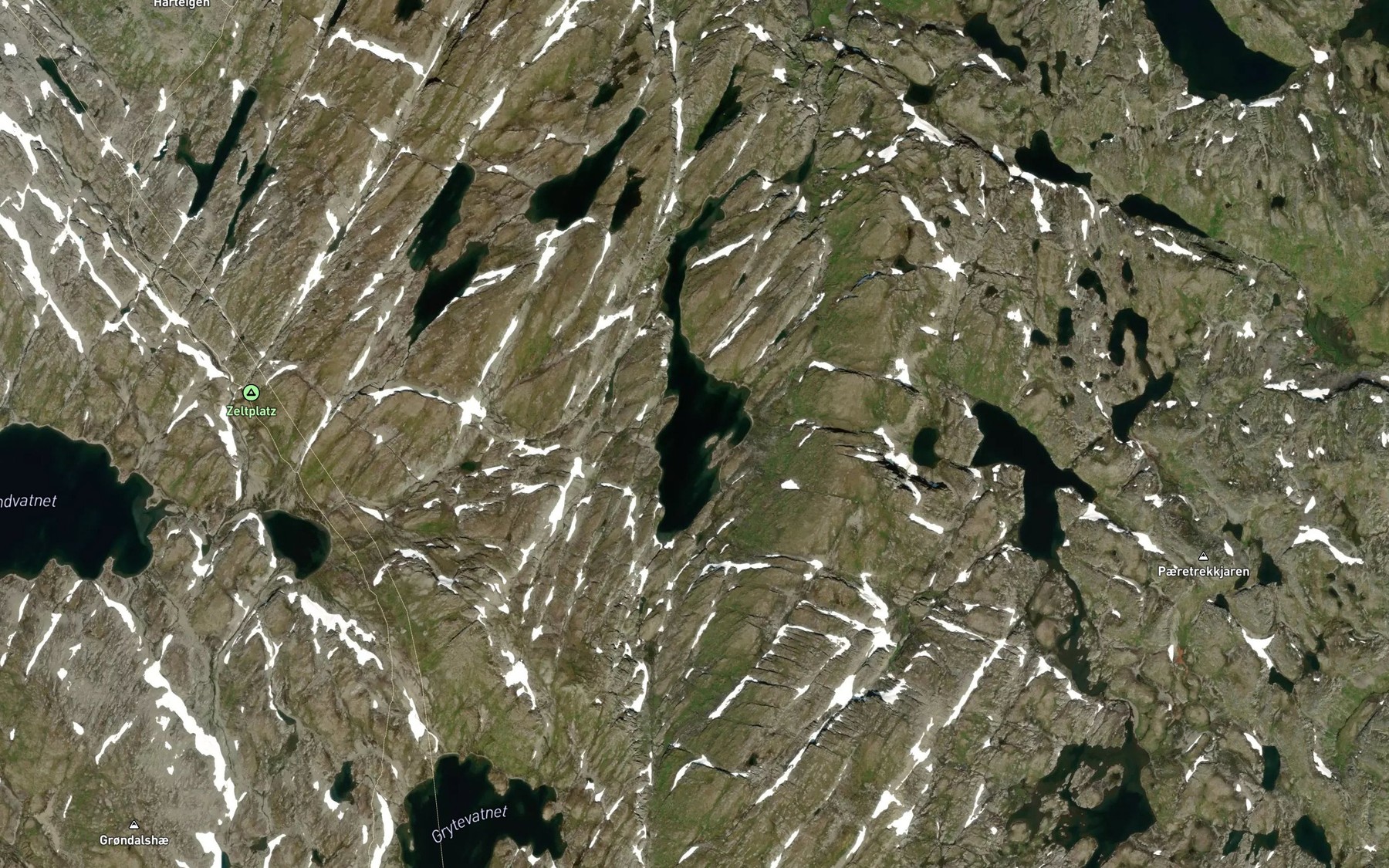 Satellite map of the Meinsvatnet