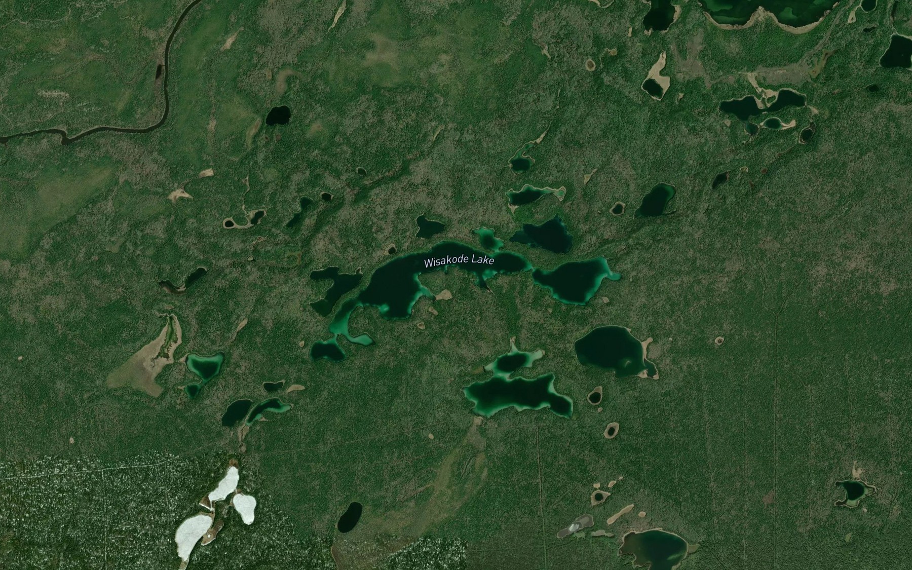 Satellite map of the Wisakode Lake