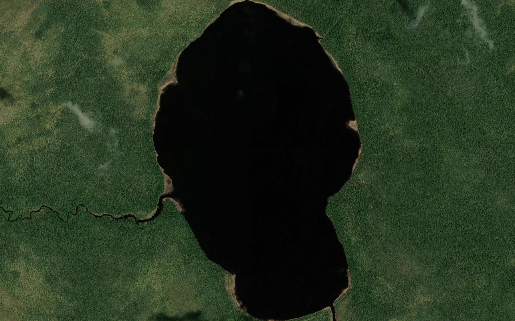 Satellite map of the Harewood Lake
